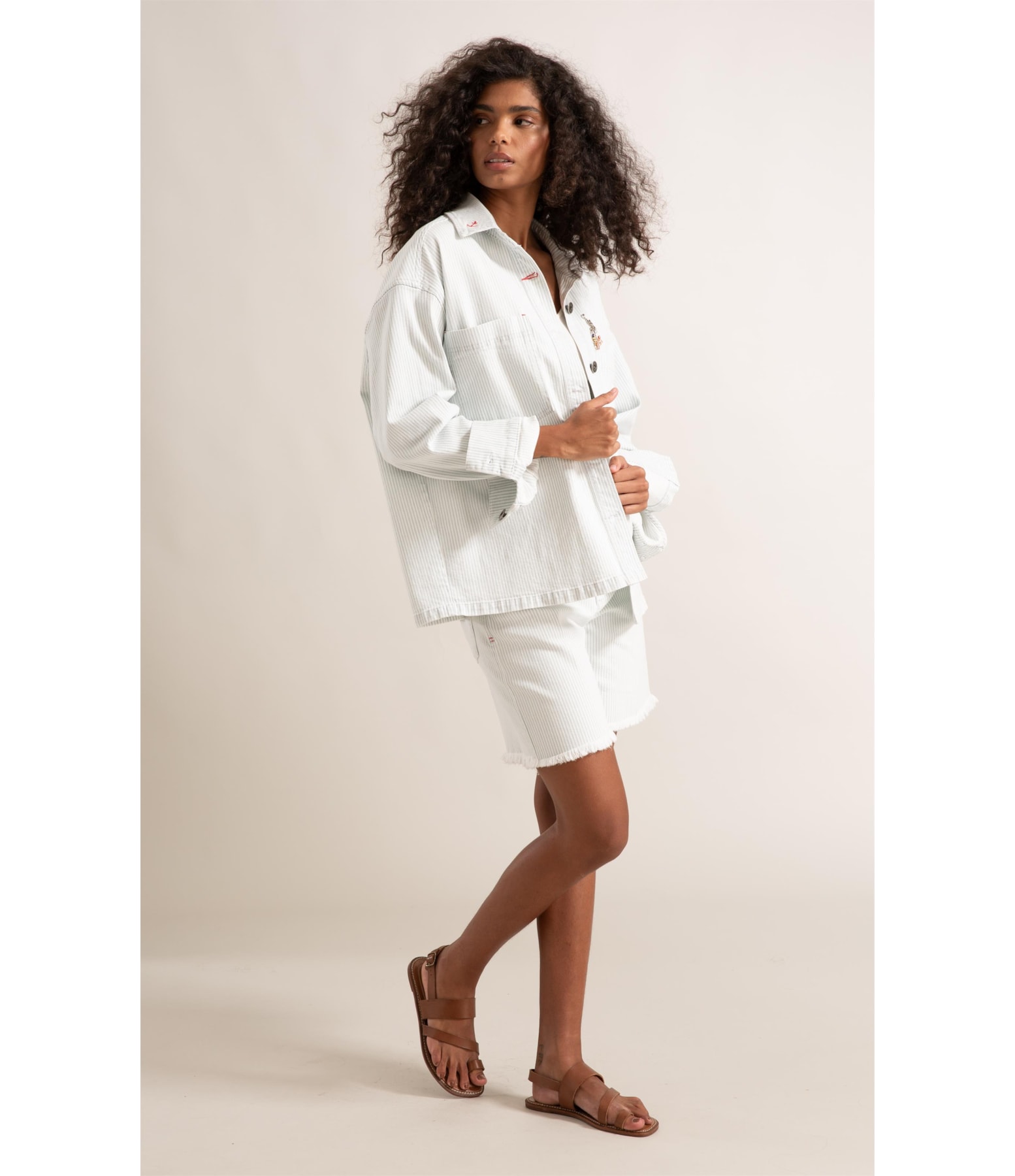 Jaqueta Oversized Denim Blue Azul Claro