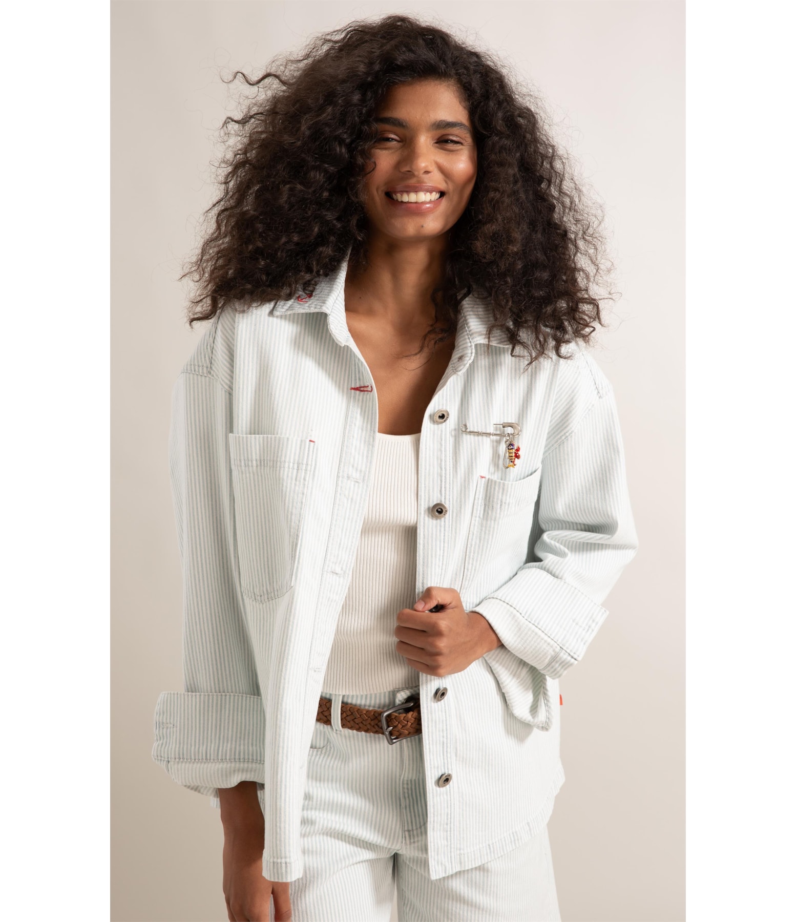 Jaqueta Oversized Denim Blue Azul Claro