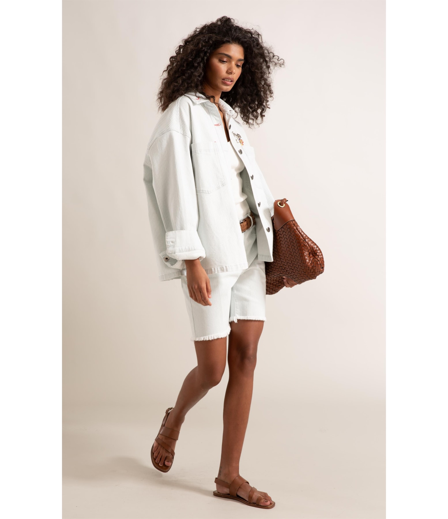 Jaqueta Oversized Denim Blue Azul Claro