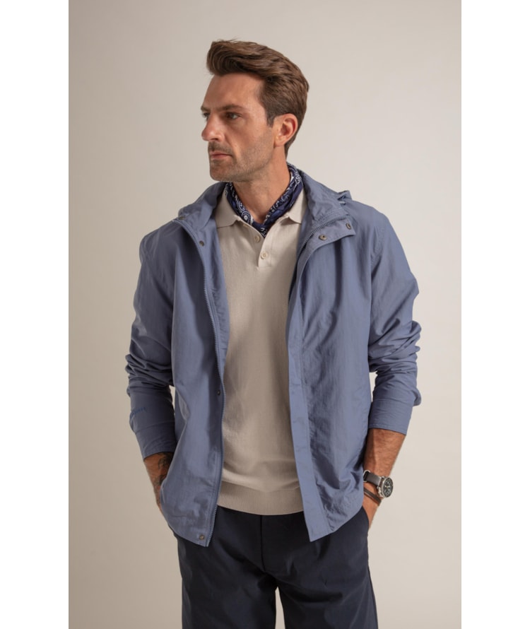 Jaqueta Peter Nylon Azul Seco