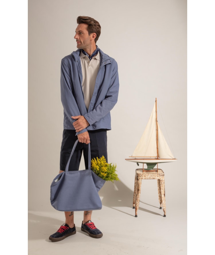 Jaqueta Peter Nylon Azul Seco