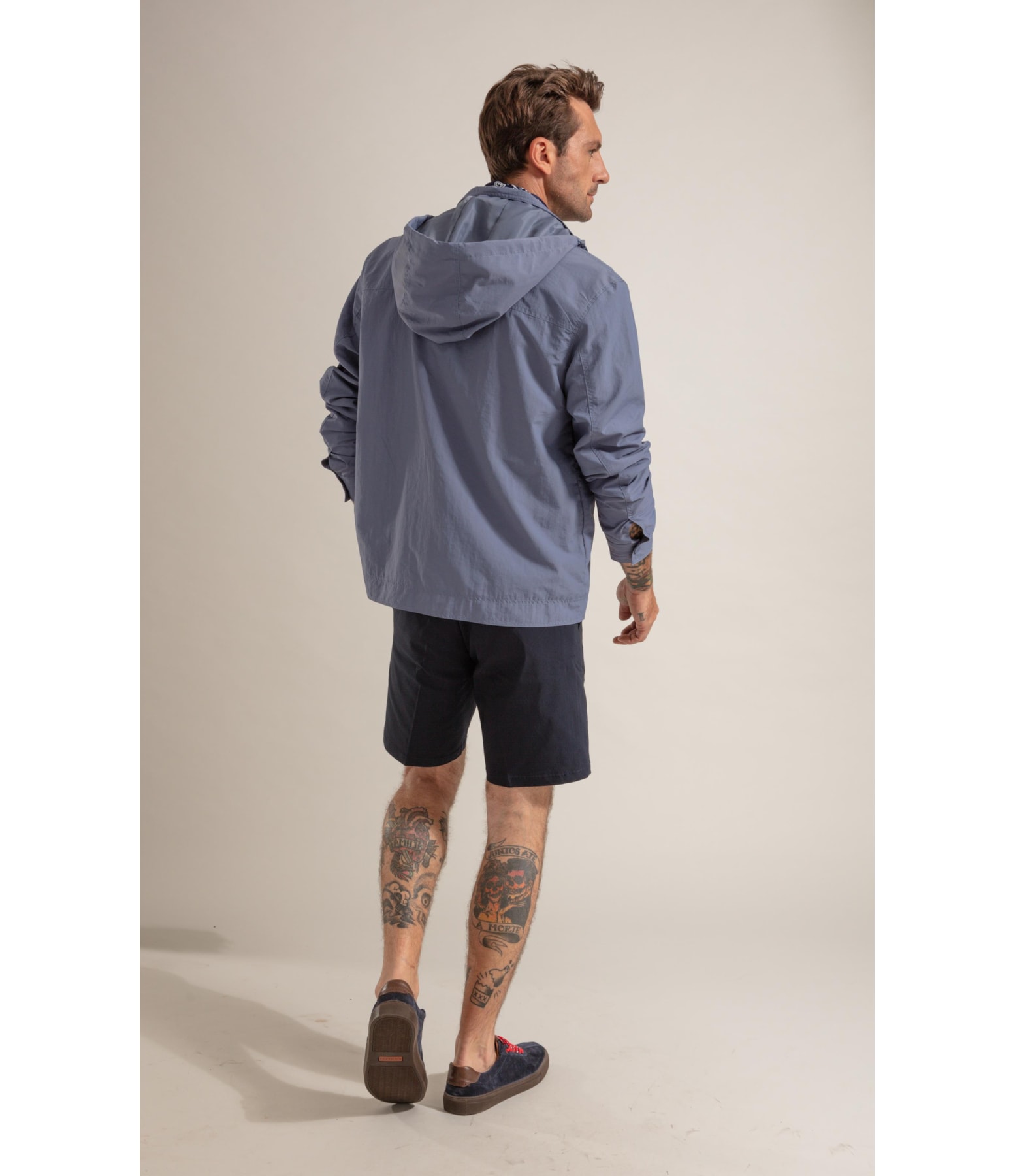 Jaqueta Peter Nylon Azul Seco