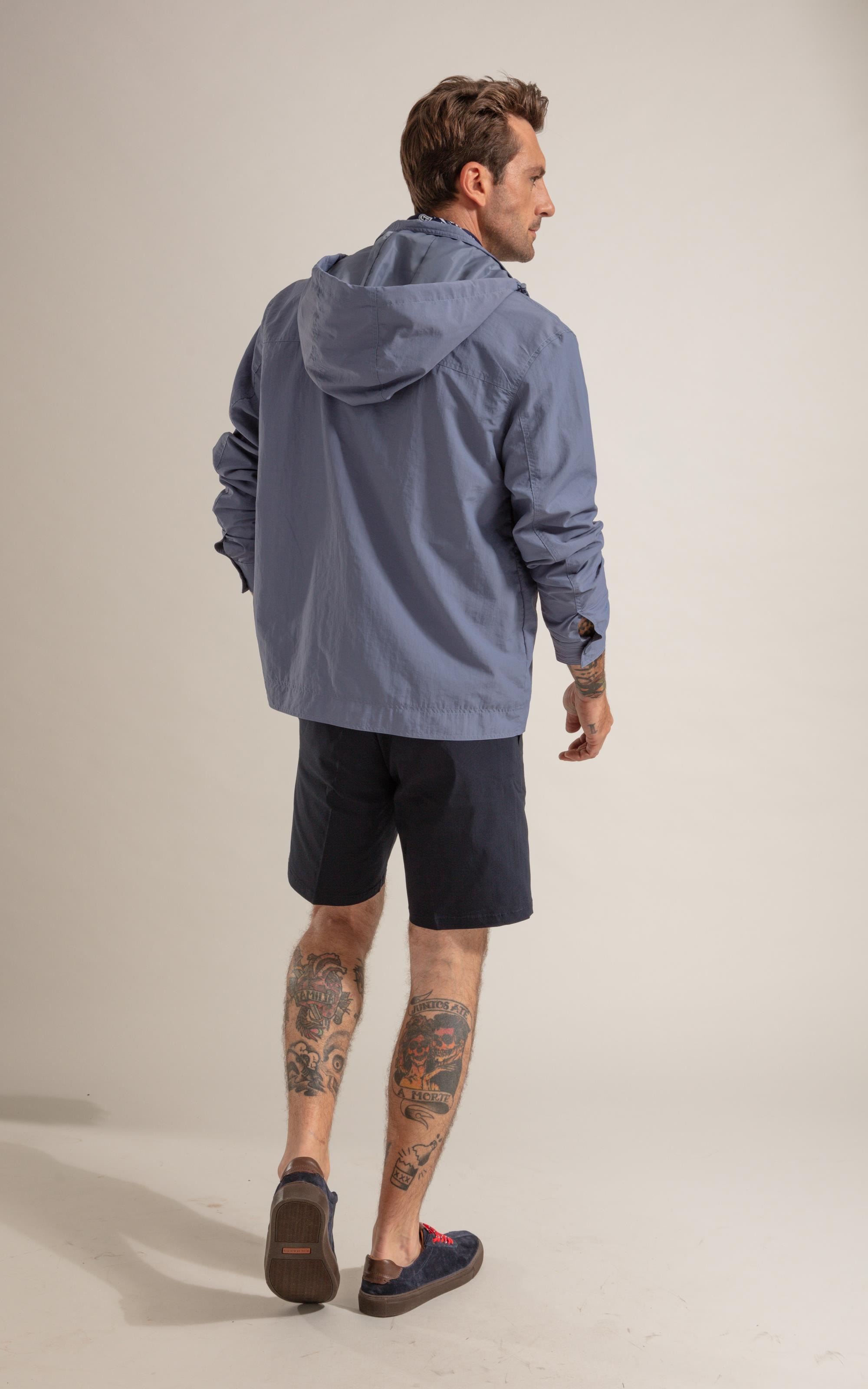 Jaqueta Peter Nylon Azul Seco