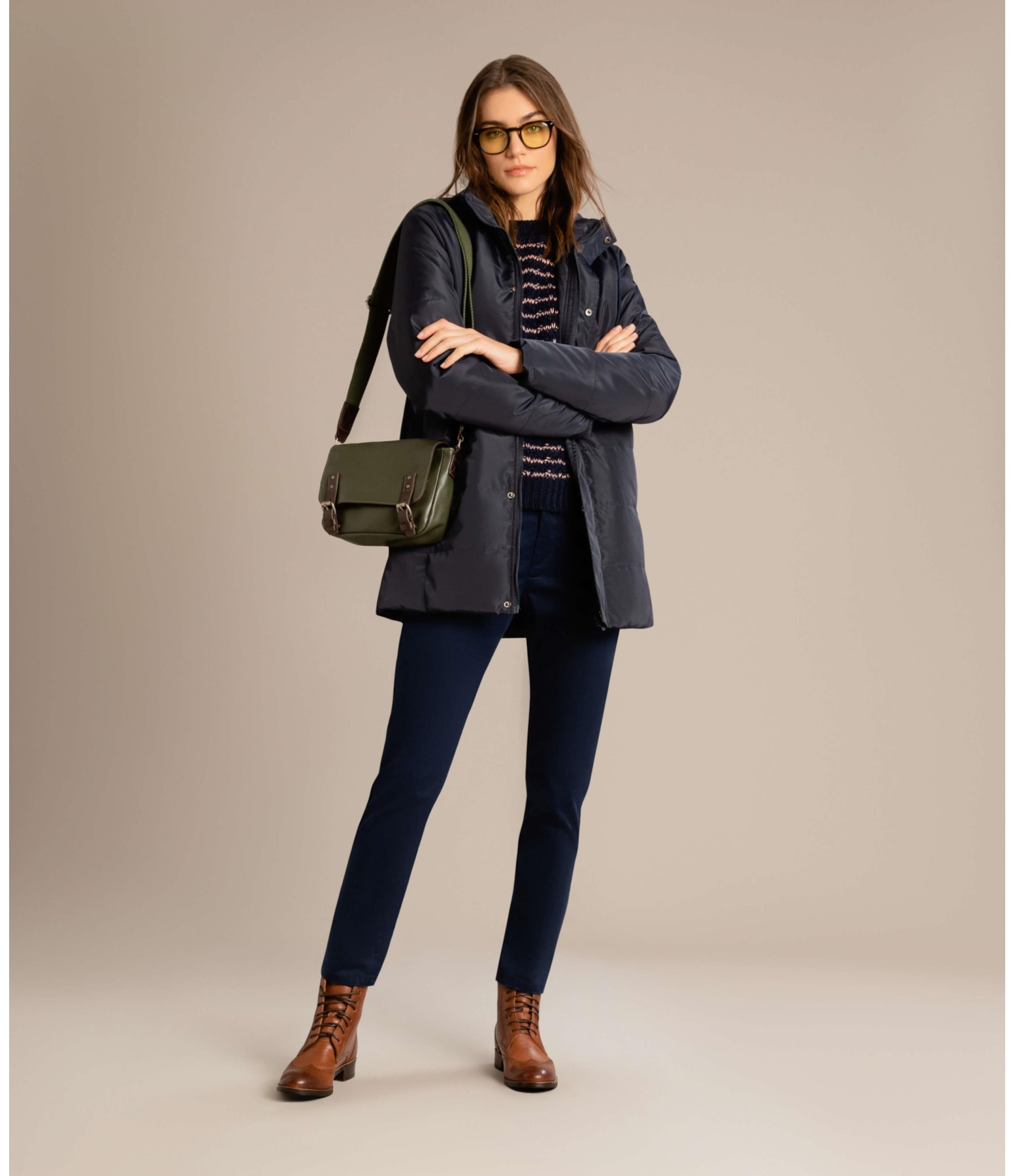 Jaqueta Quilted Puffer Dark Navy