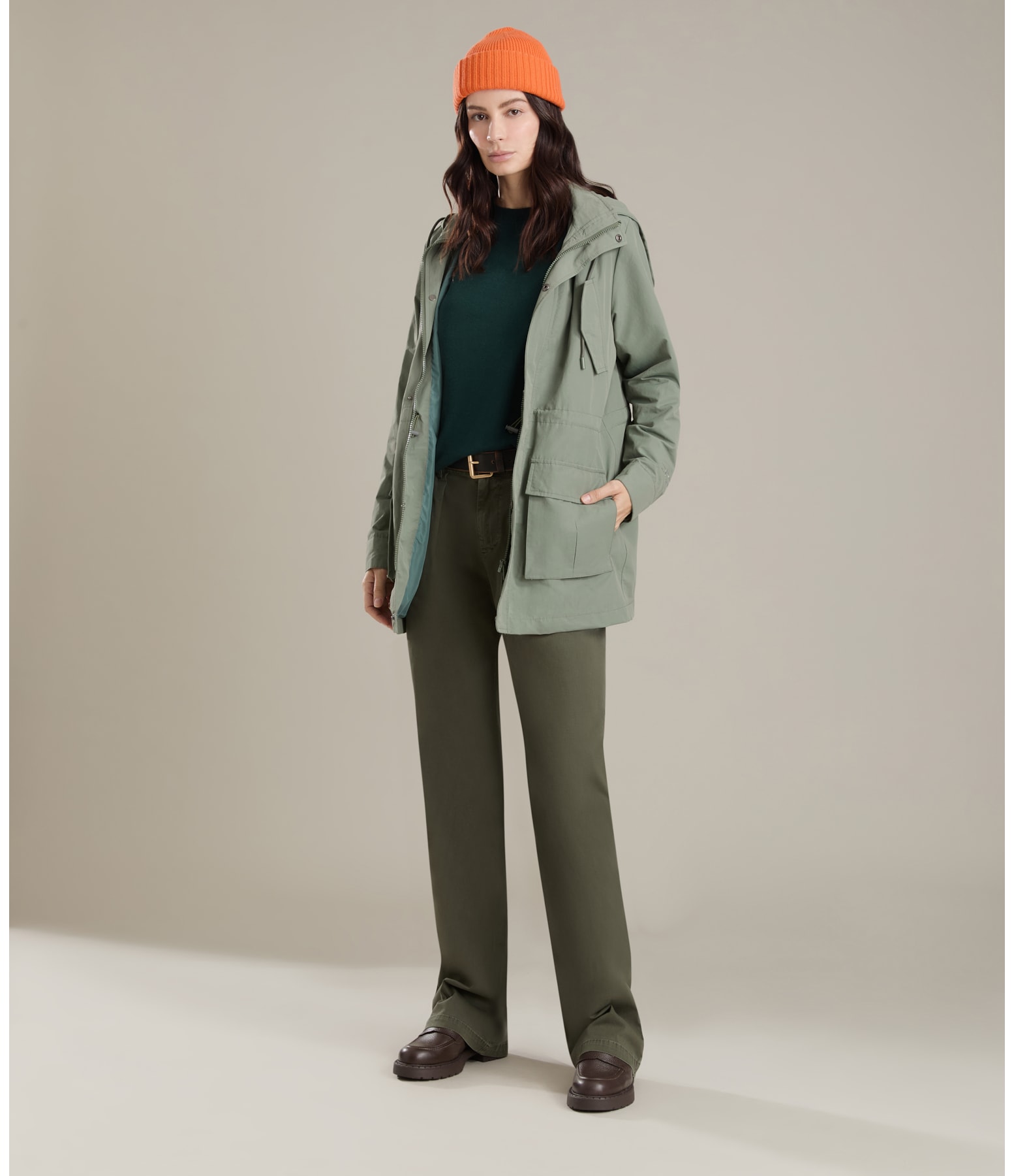  Jaqueta Rain Linho Blend Floresta