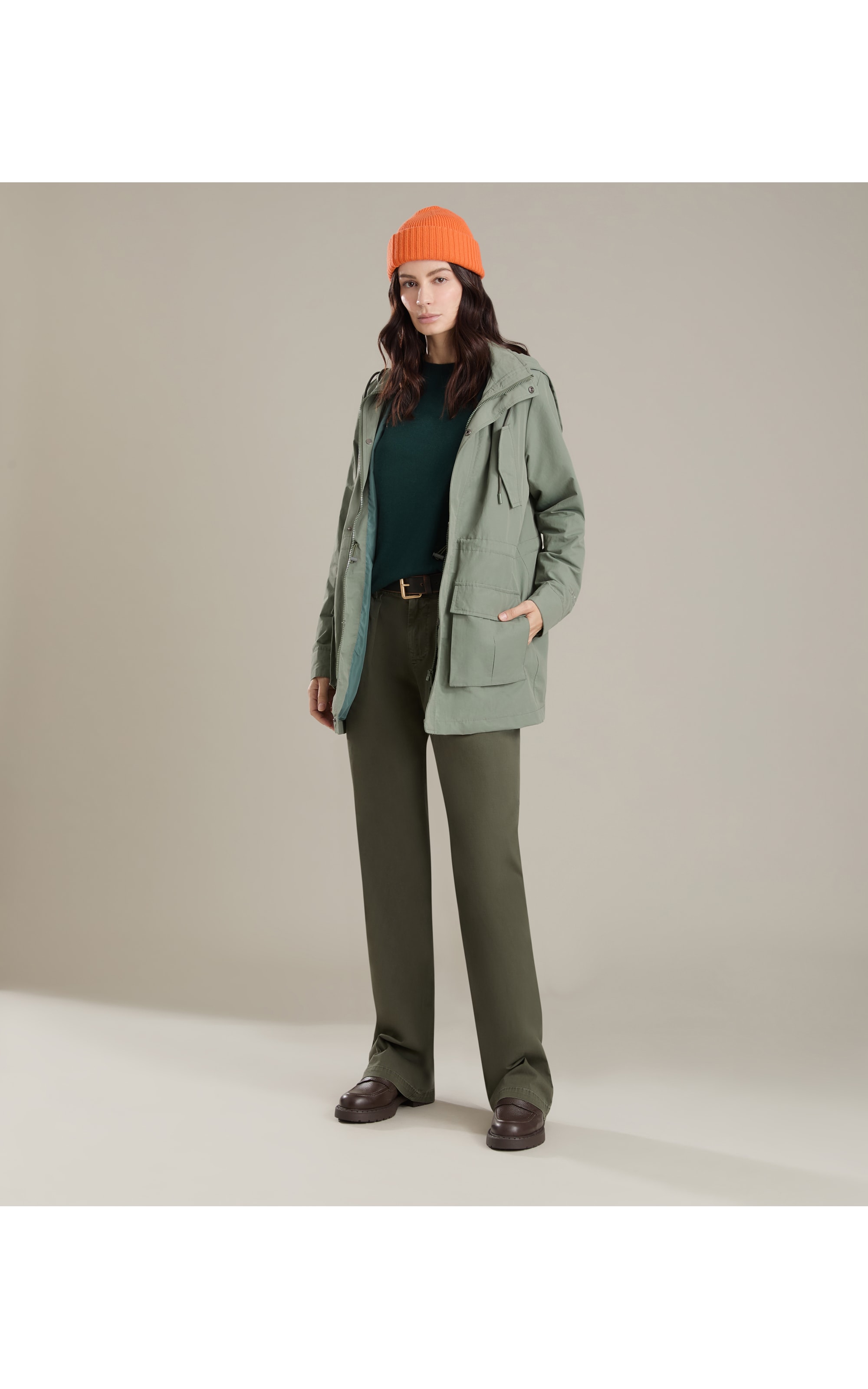  Jaqueta Rain Linho Blend Floresta