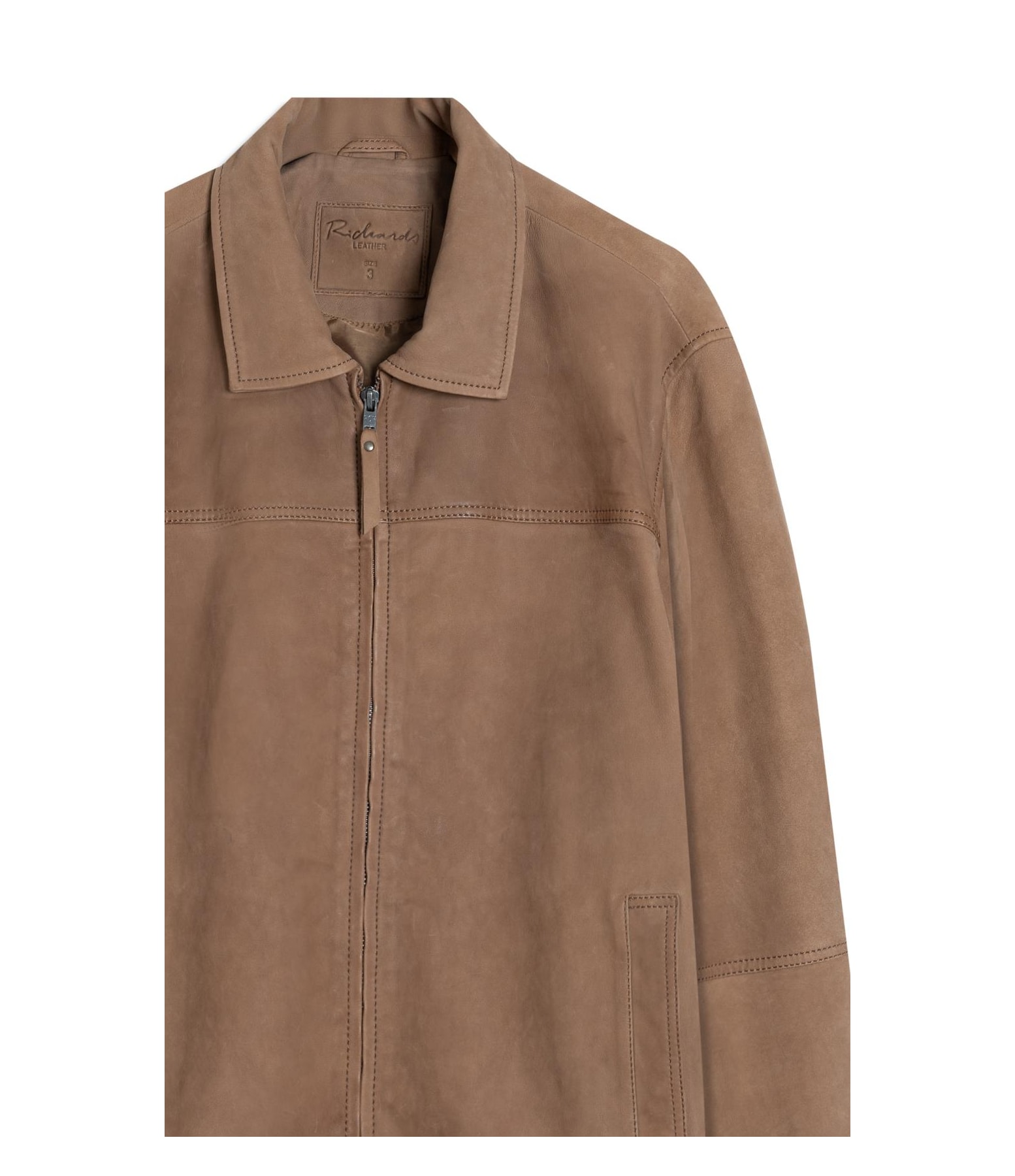 Jaqueta Renan Leather Nubuck Caramelo