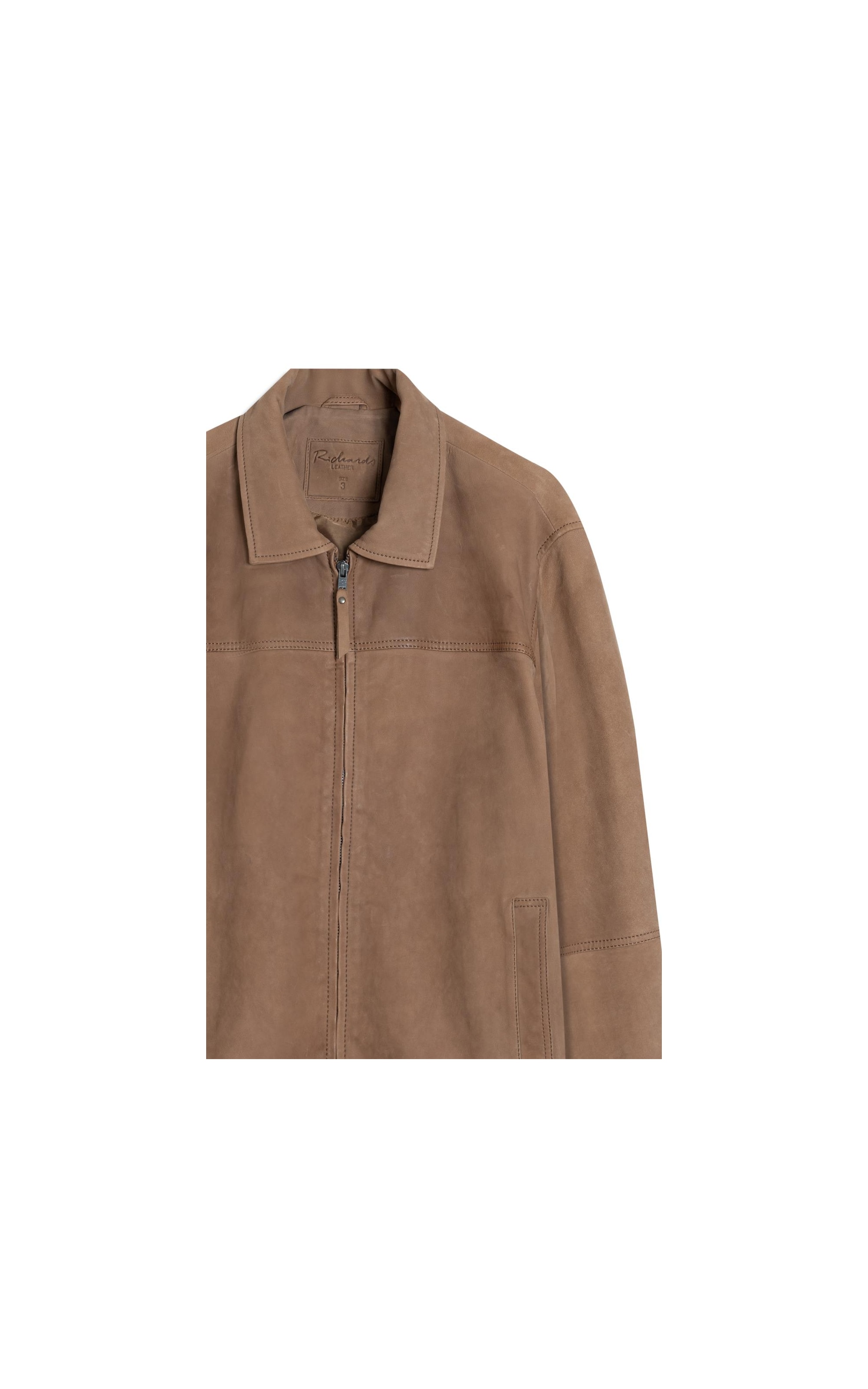 Jaqueta Renan Leather Nubuck Caramelo