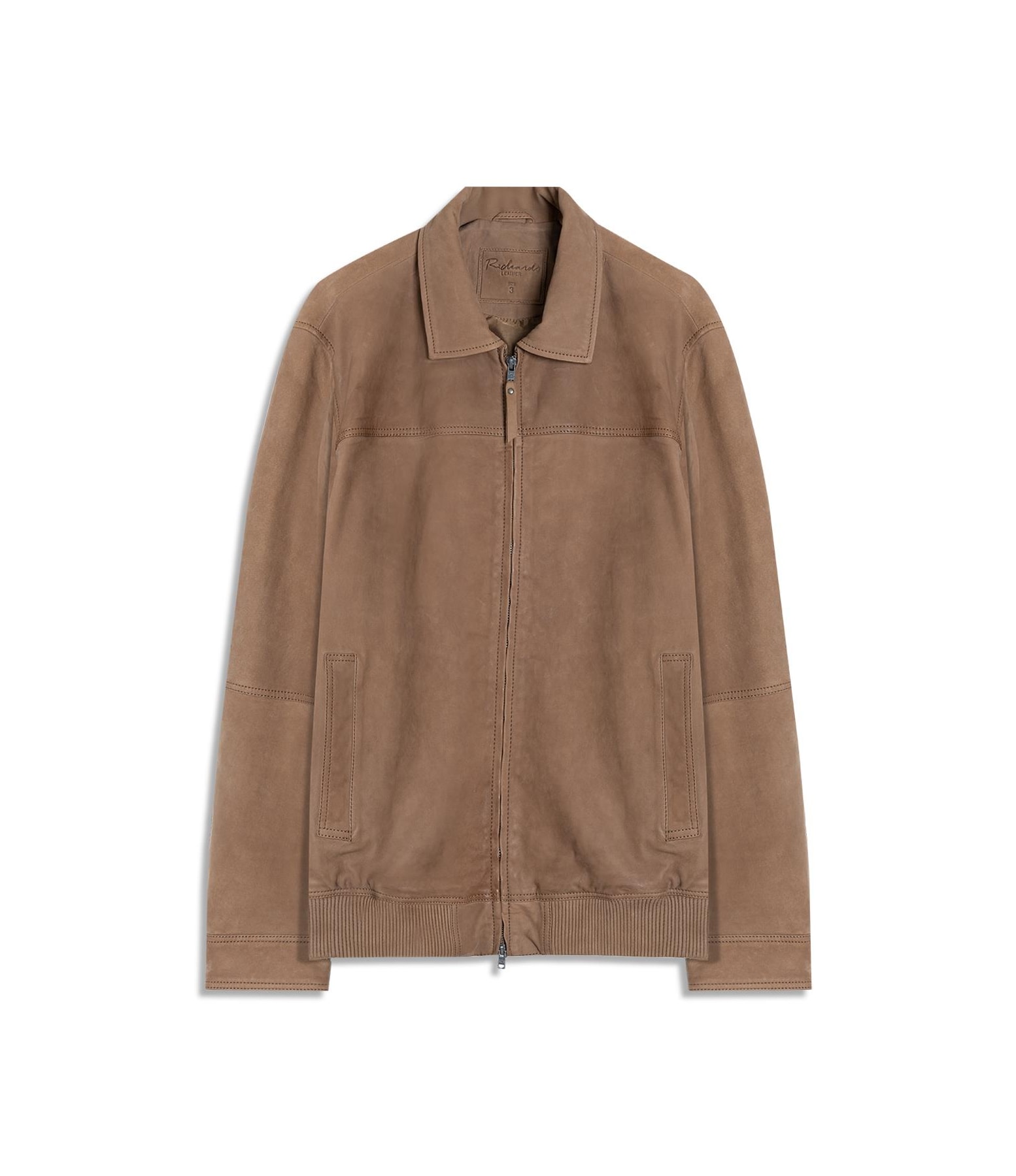 Jaqueta Renan Leather Nubuck Caramelo