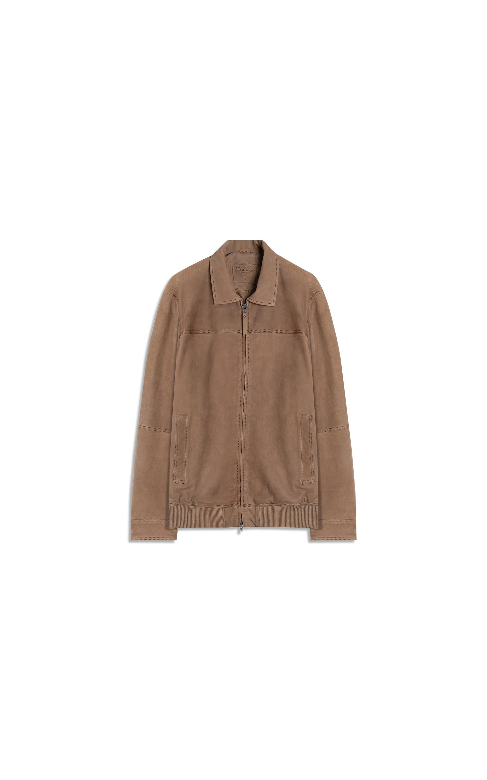 Jaqueta Renan Leather Nubuck Caramelo