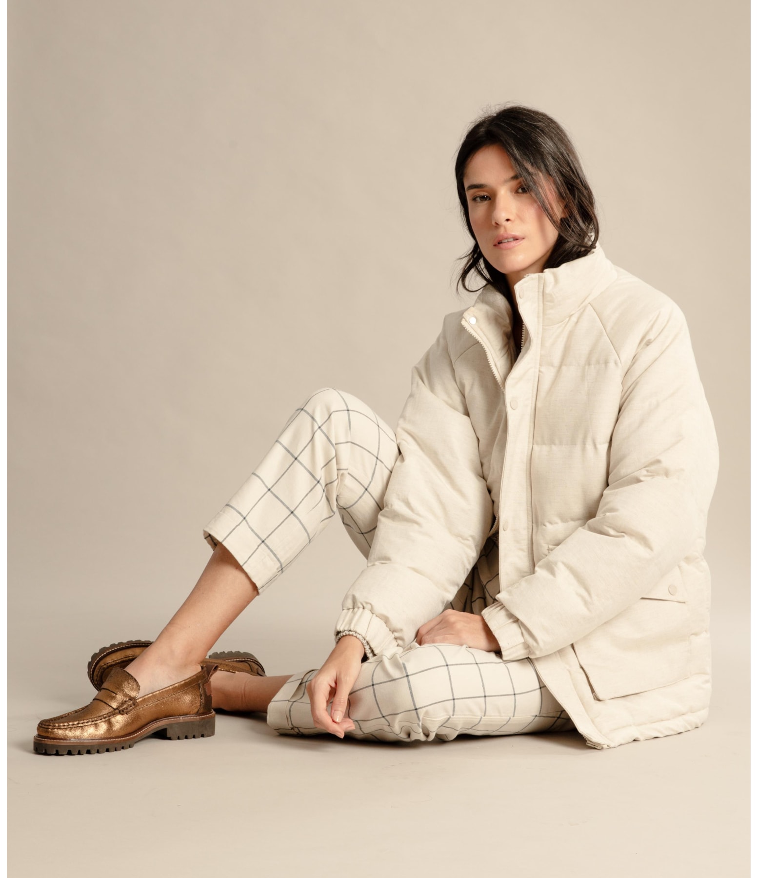Jaqueta Rio Puffer Natural