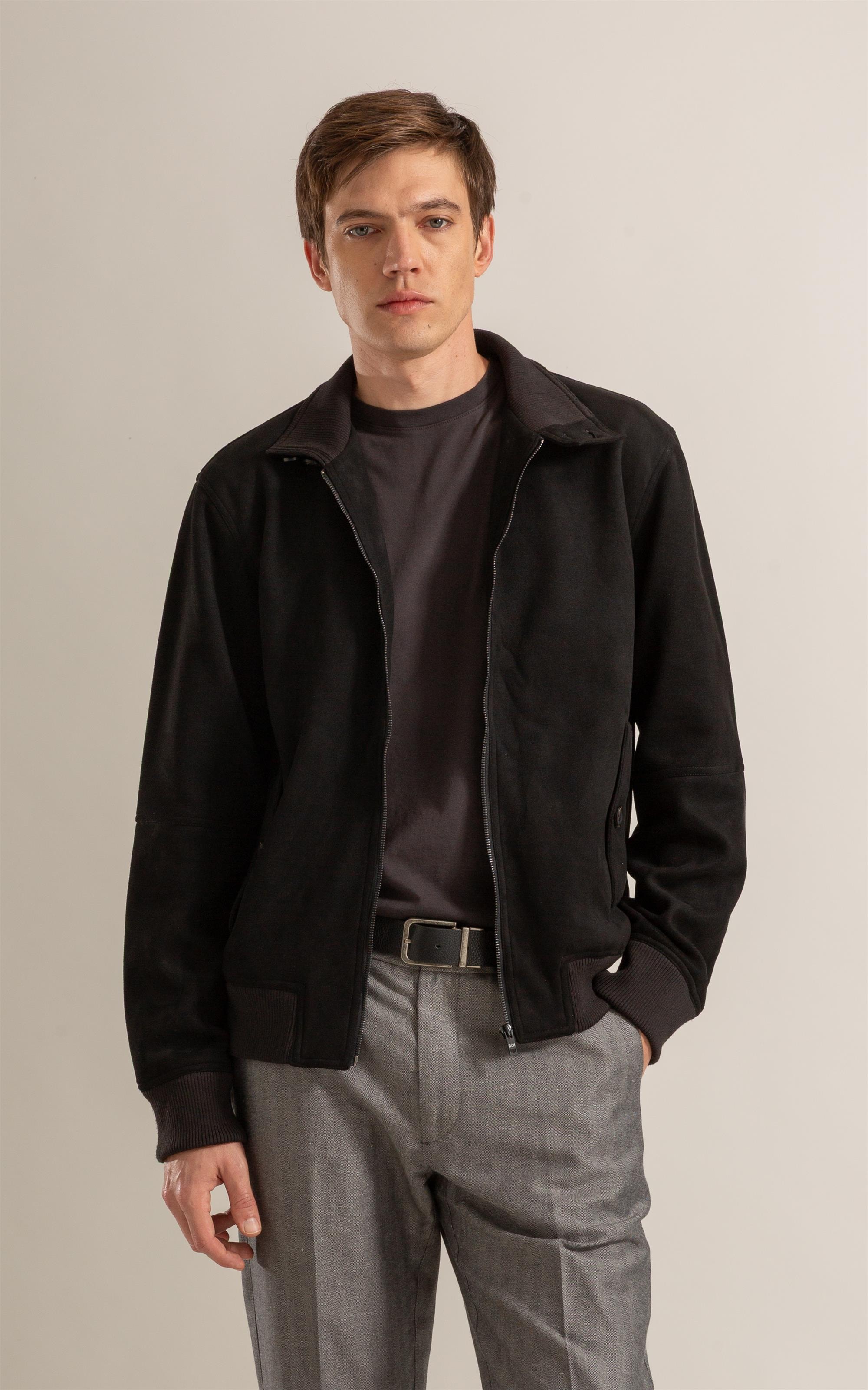 Jaqueta River Suede Preto