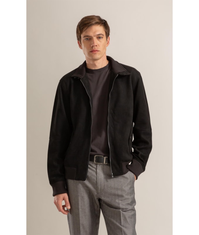Jaqueta River Suede Preto