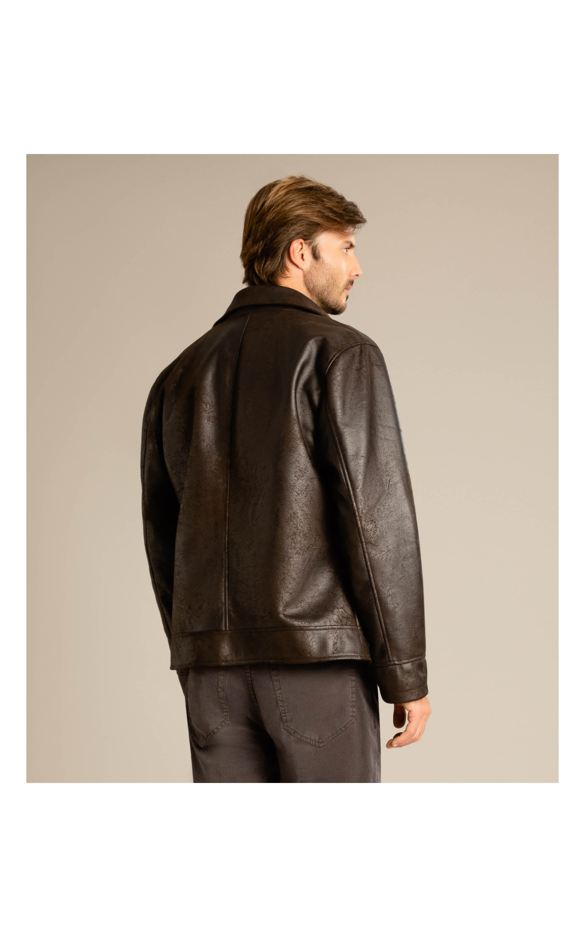 Jaqueta Suede Dark Brown
