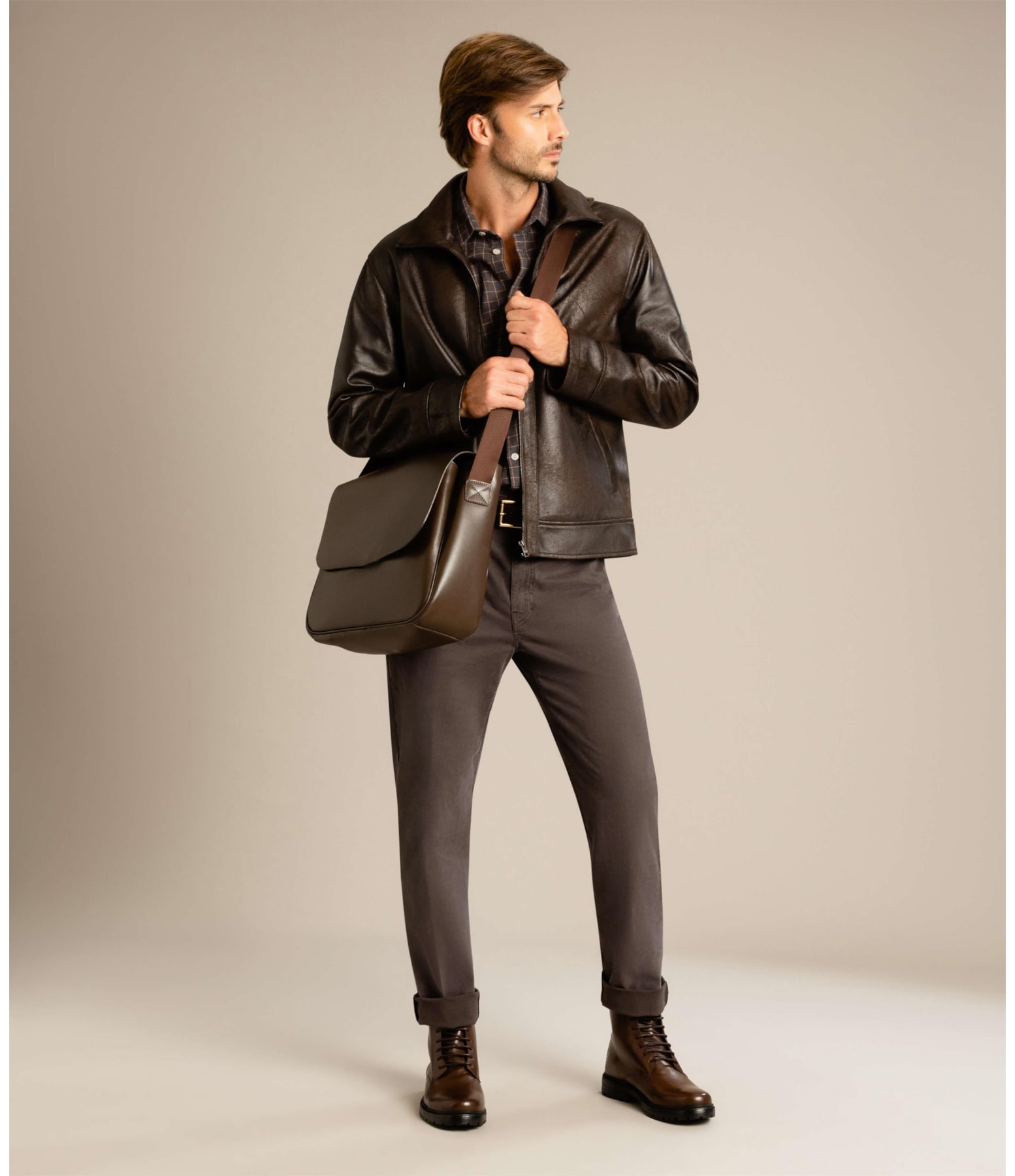 Jaqueta Suede Dark Brown