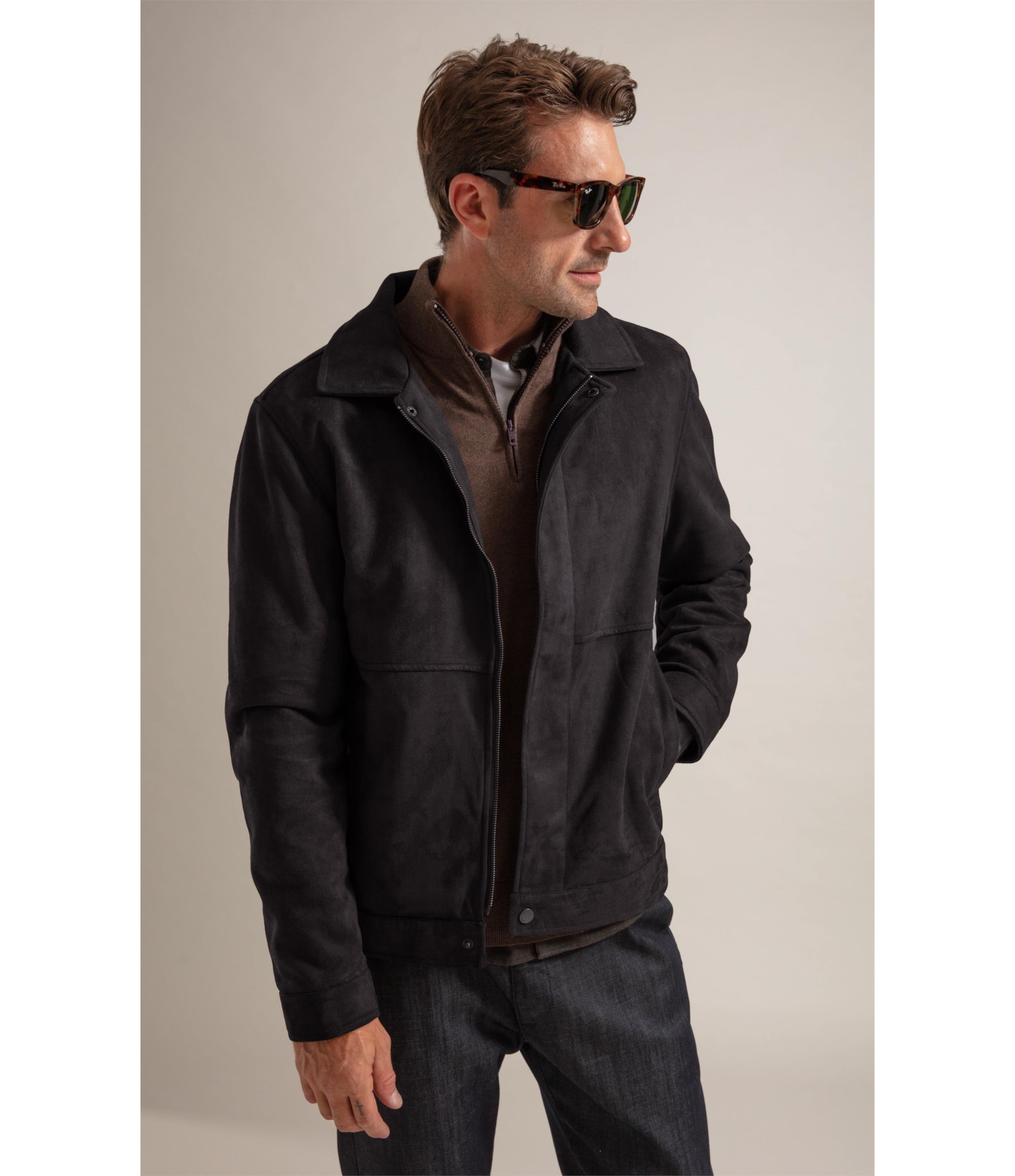 Jaqueta Suede Golf Classic Cafe