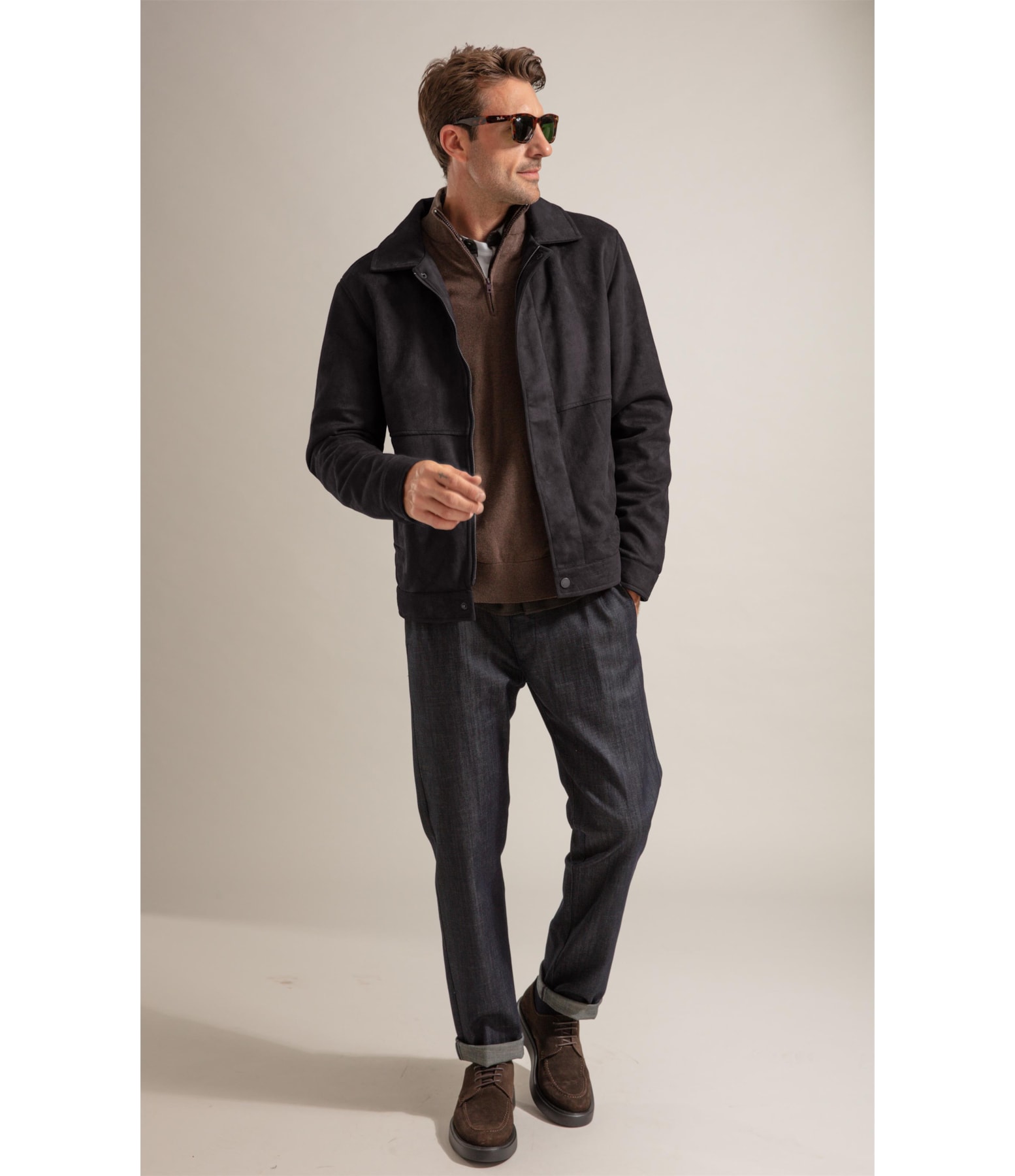 Jaqueta Suede Golf Classic Cafe