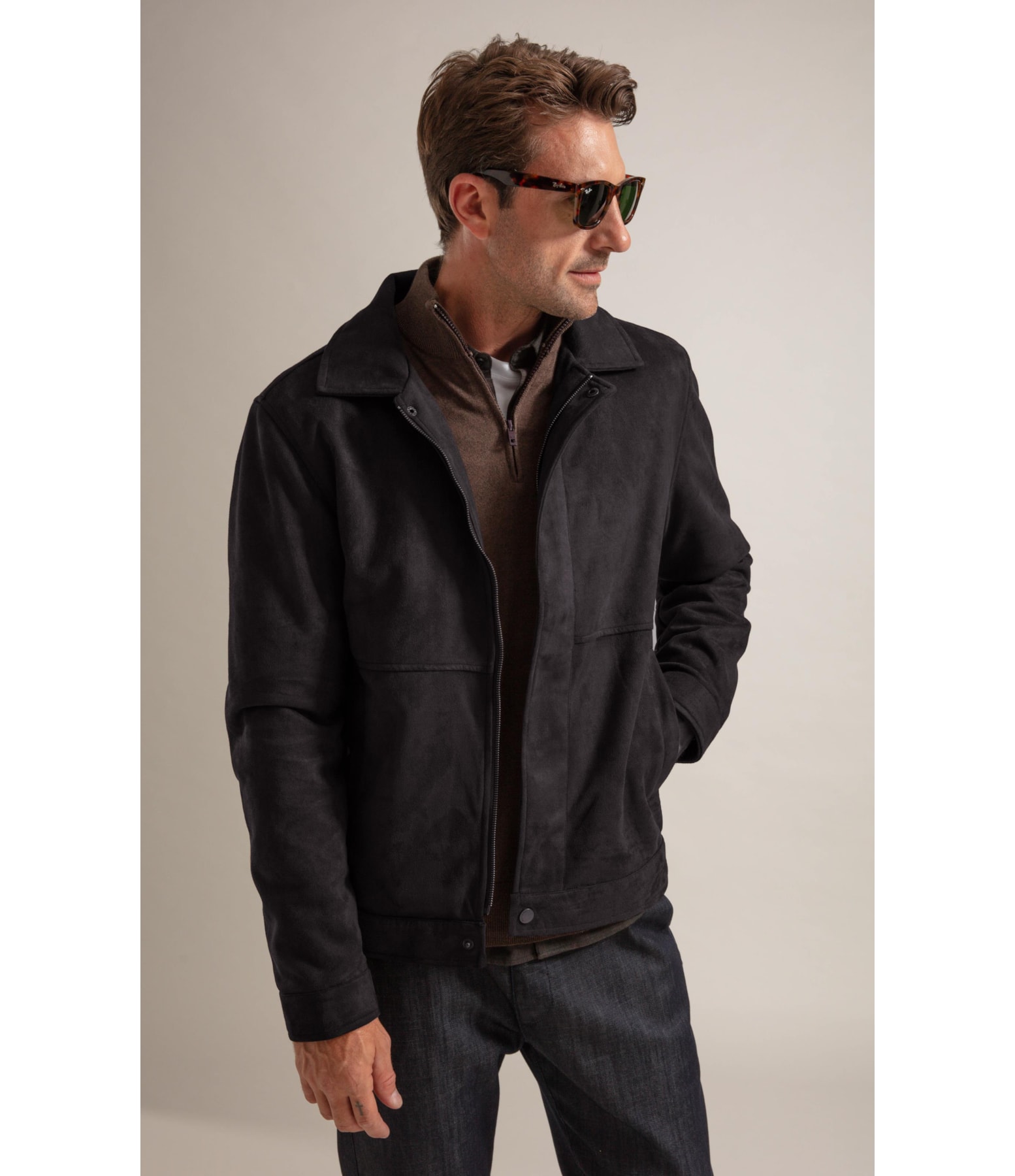 Jaqueta Suede Golf Classic Cafe