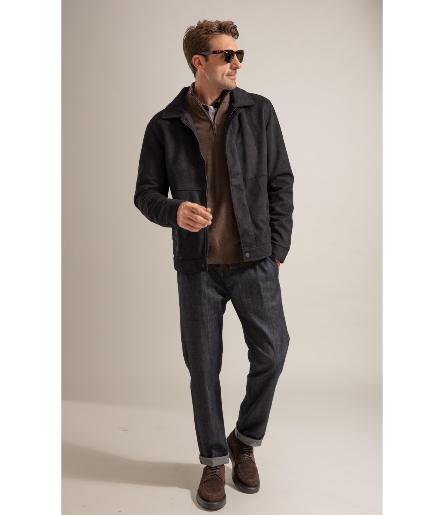 Jaqueta Suede Golf Classic Cafe