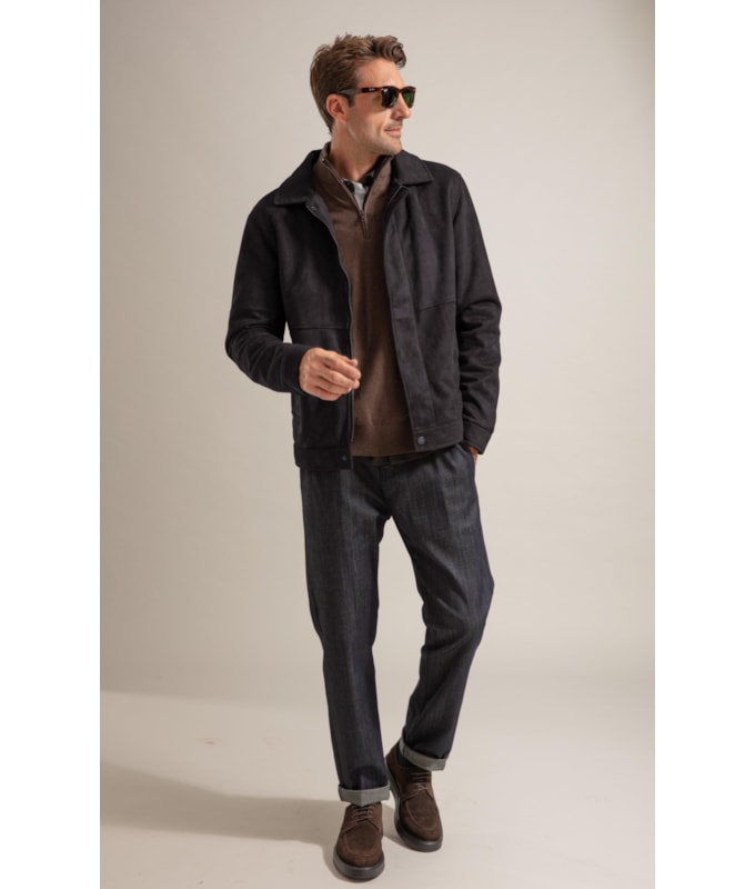 Jaqueta Suede Golf Classic Cafe