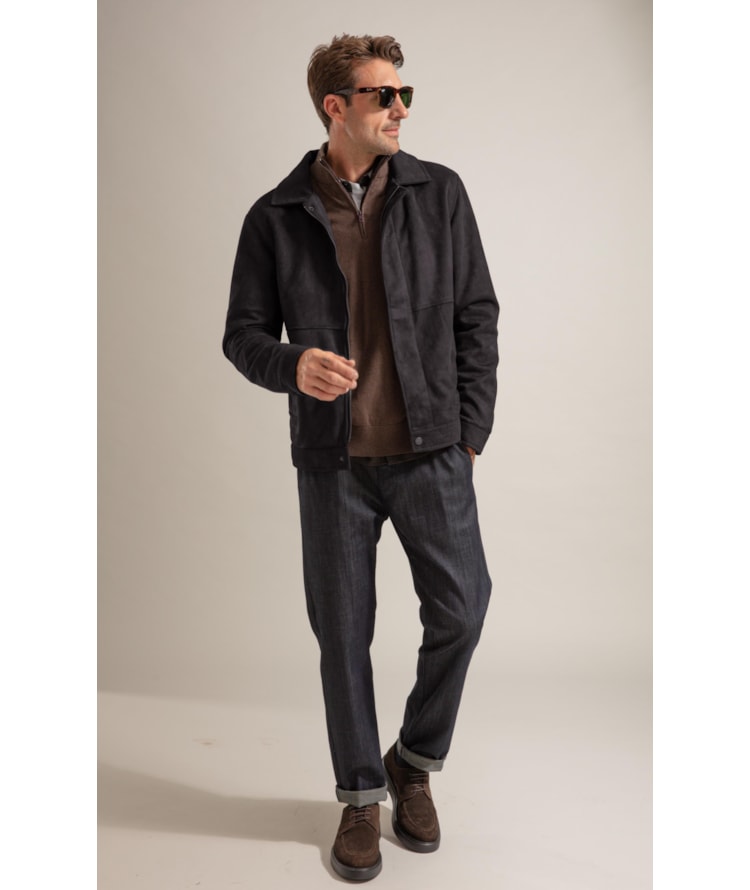 Jaqueta Suede Golf Classic Cafe