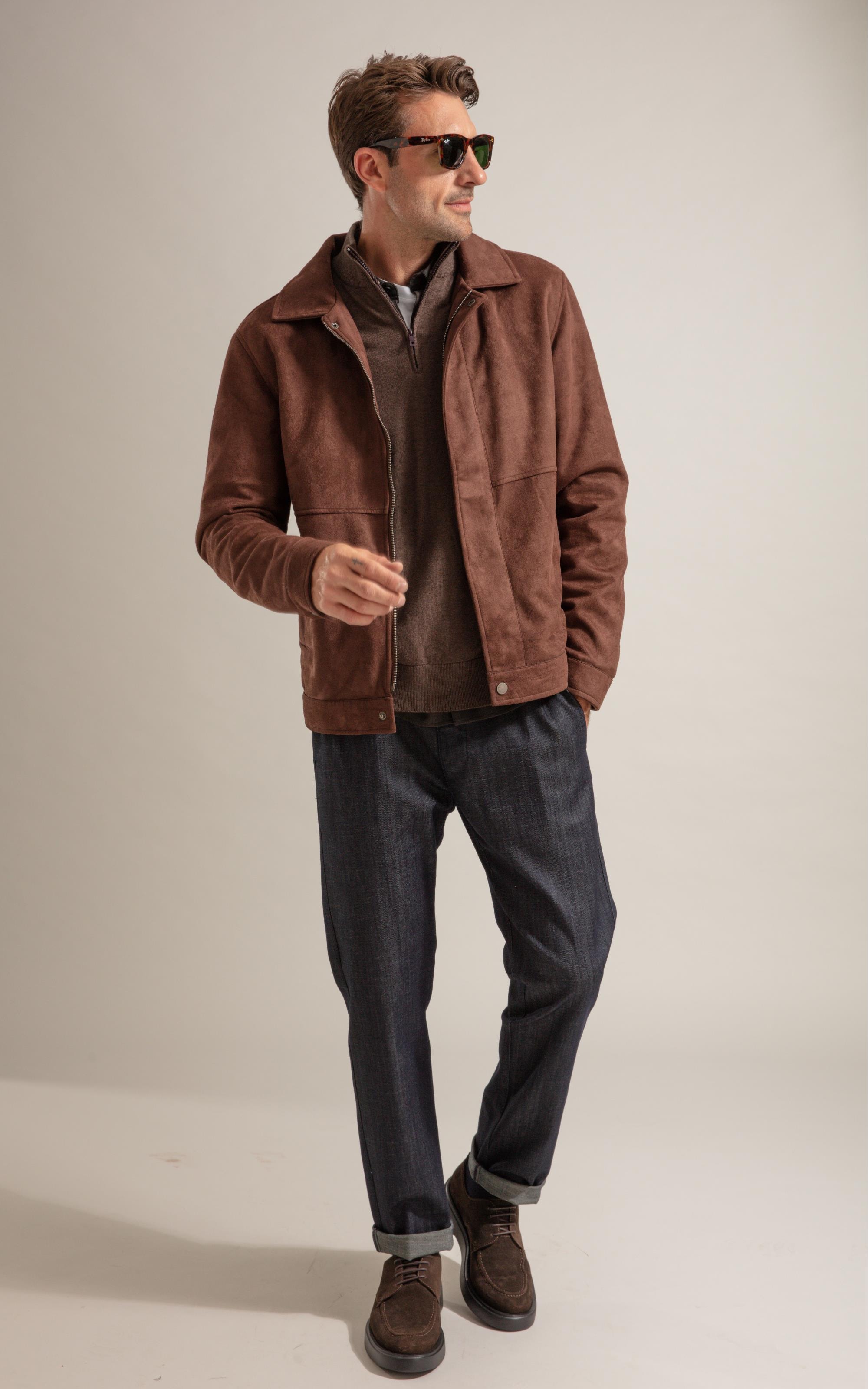 Jaqueta Suede Golf Classic Cafe