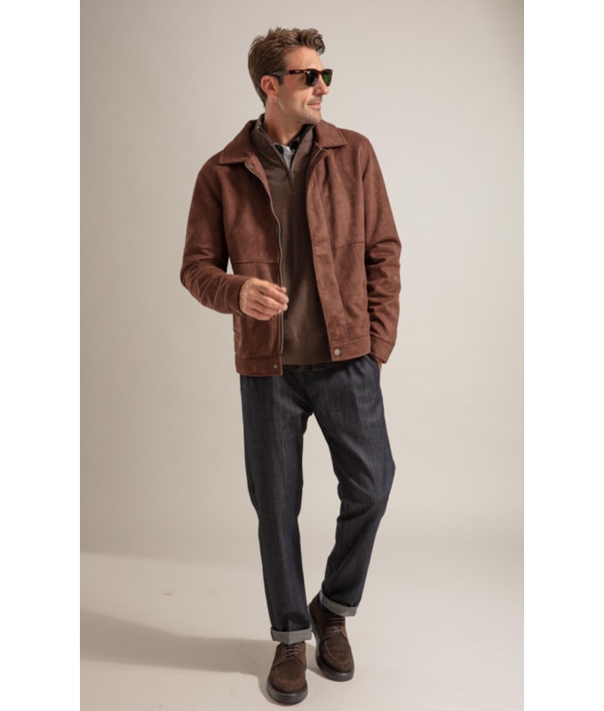 Jaqueta Suede Golf Classic Cafe