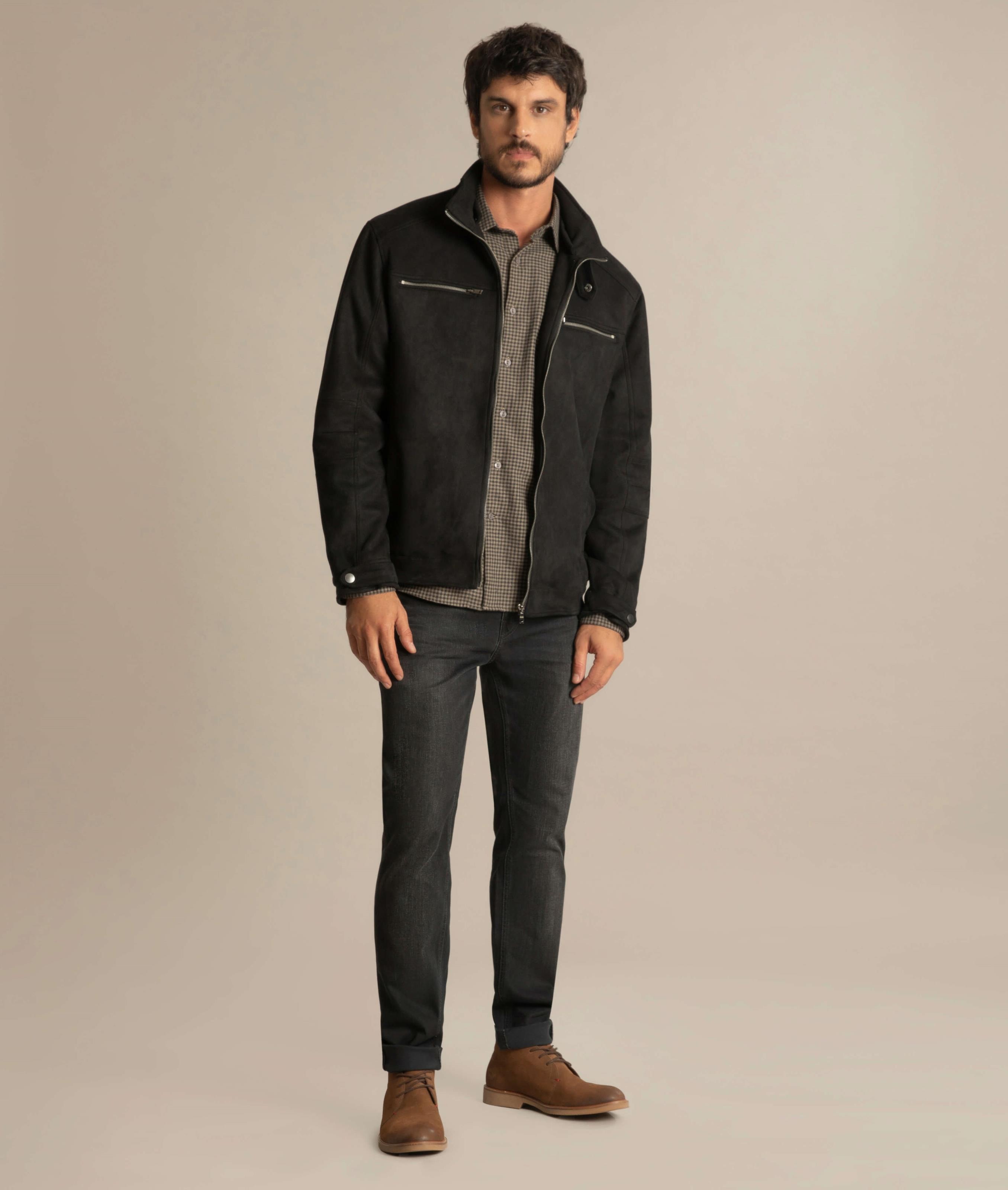 Jaqueta Suede Richards Preto