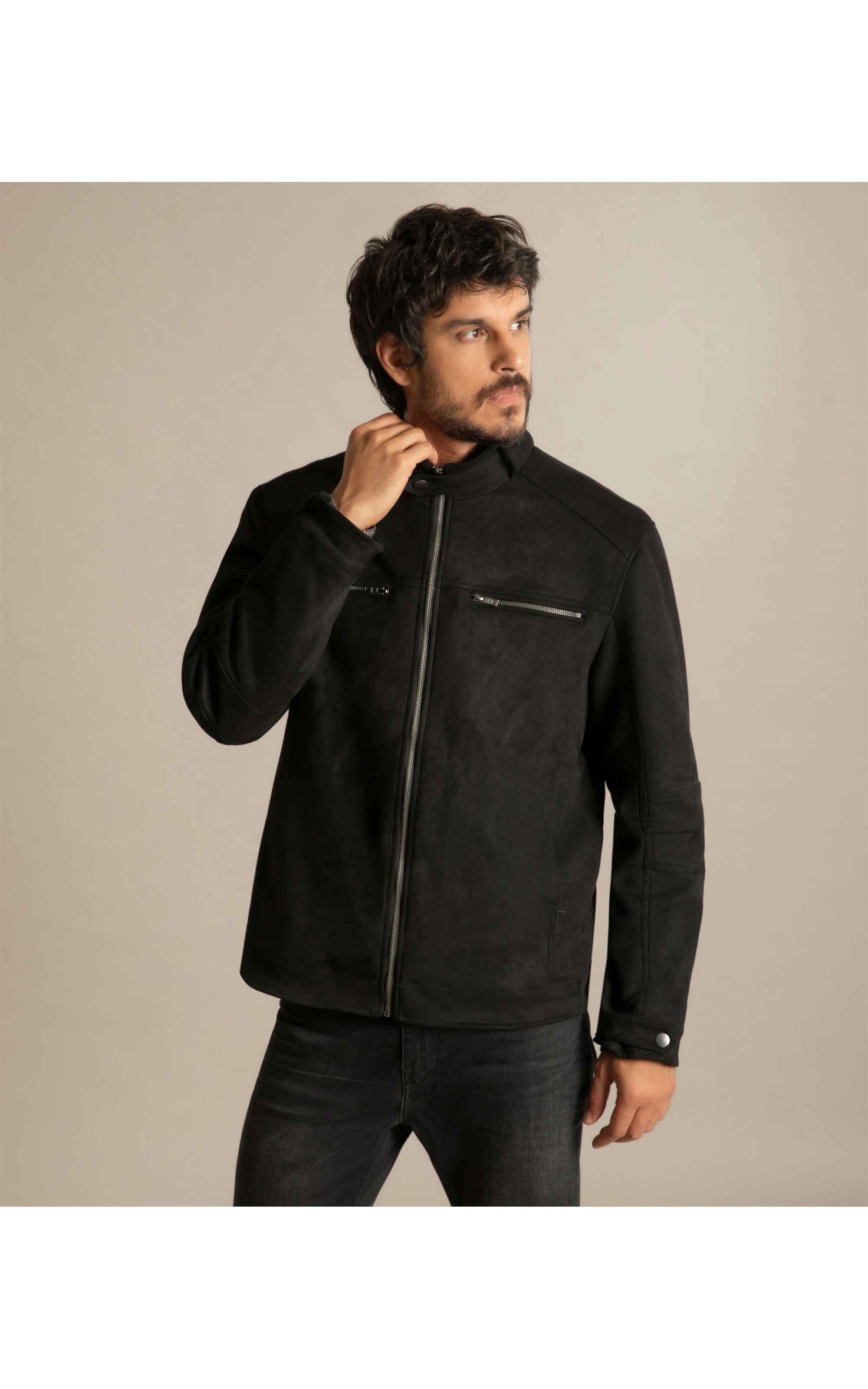 Jaqueta Suede Richards Preto