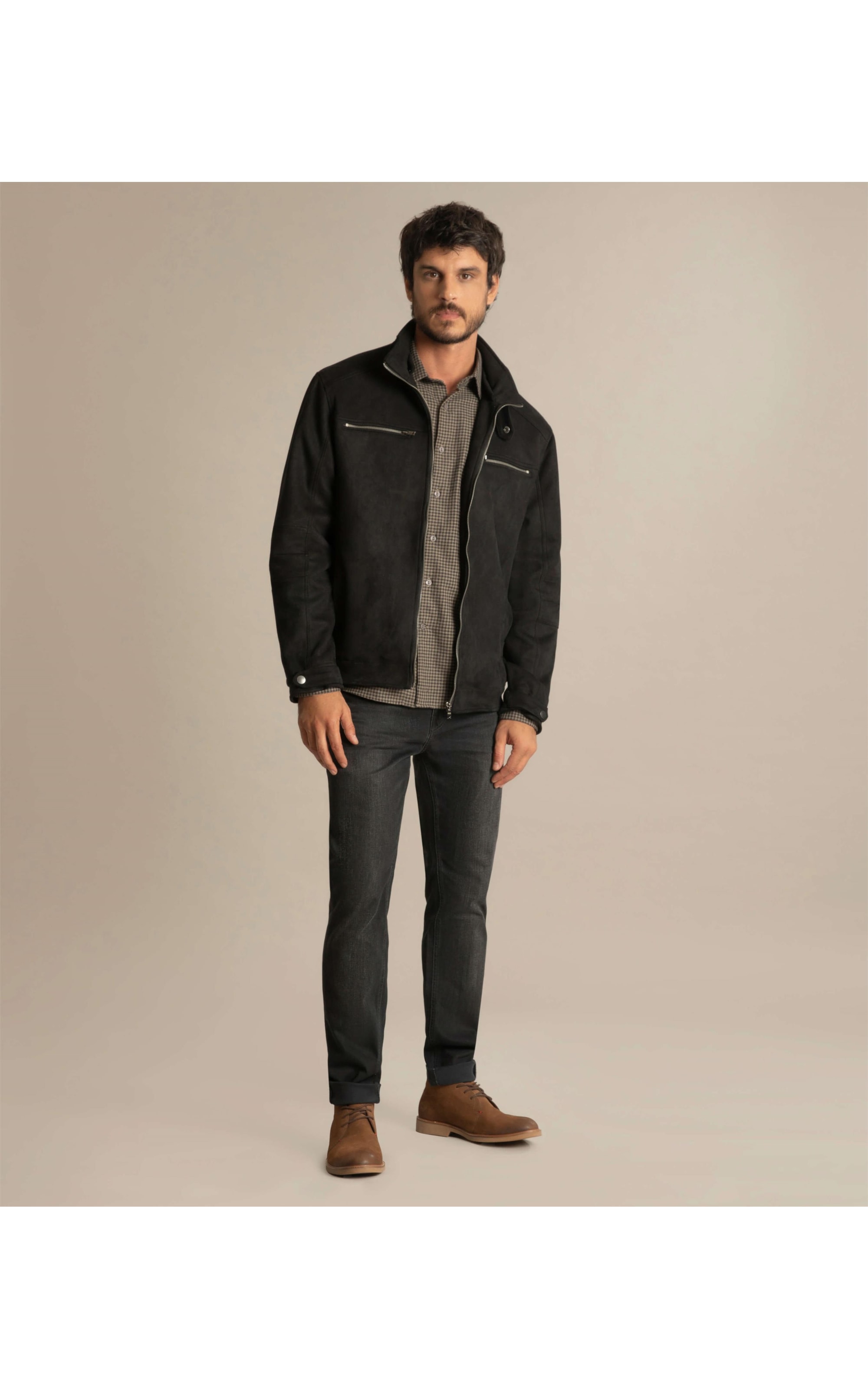 Jaqueta Suede Richards Preto