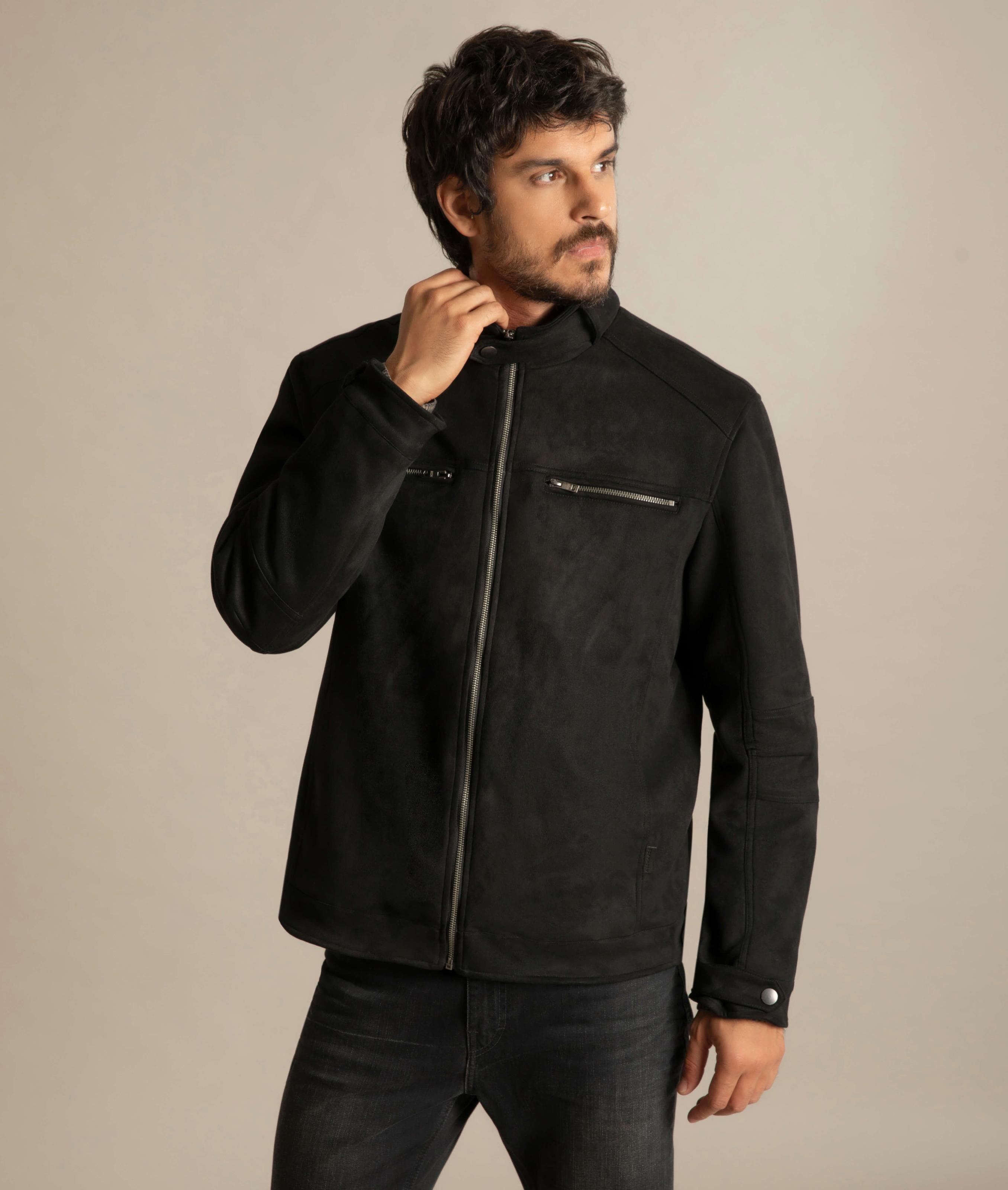 Jaqueta Suede Richards Preto
