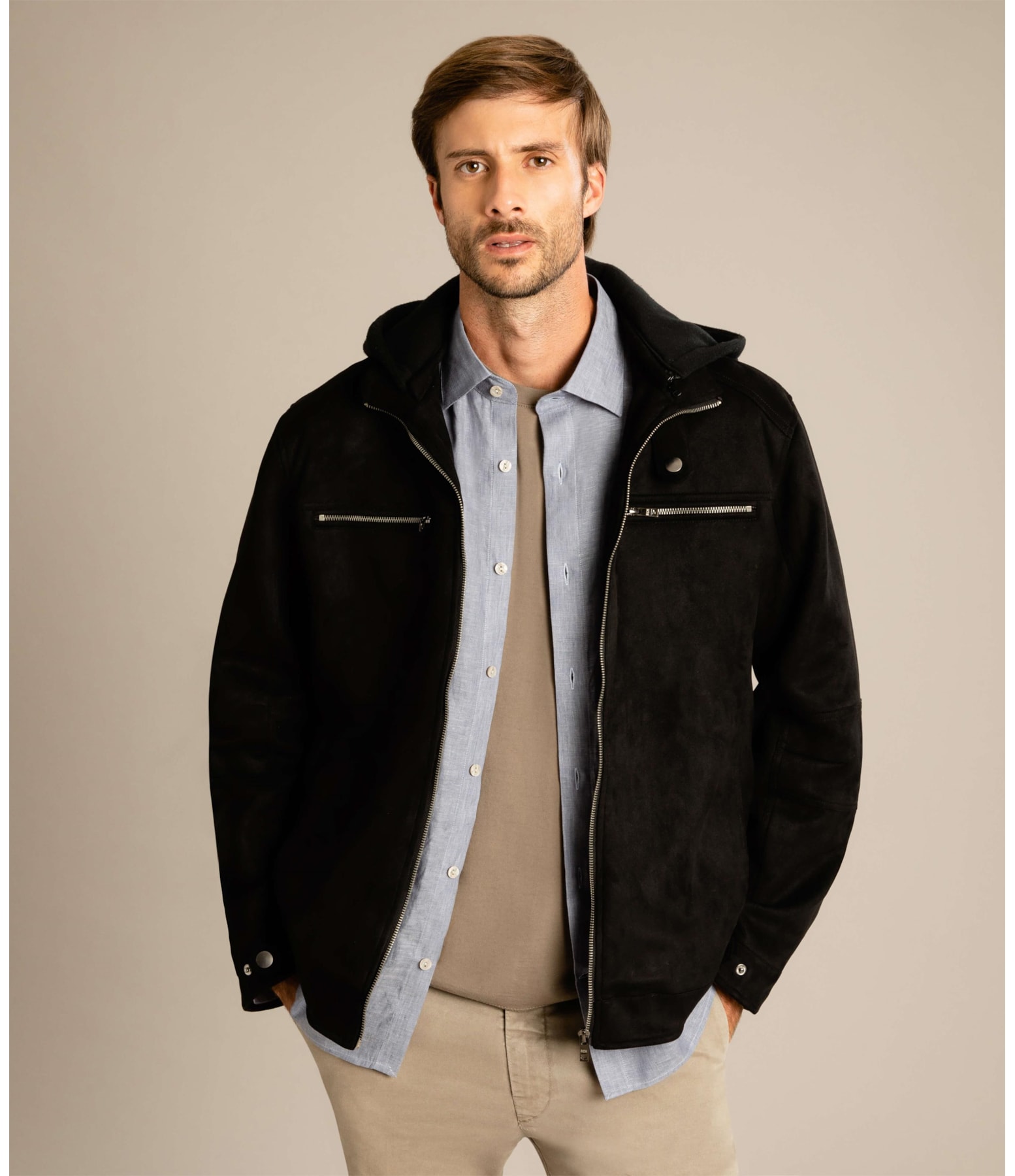 Jaqueta Suede Richards Preto