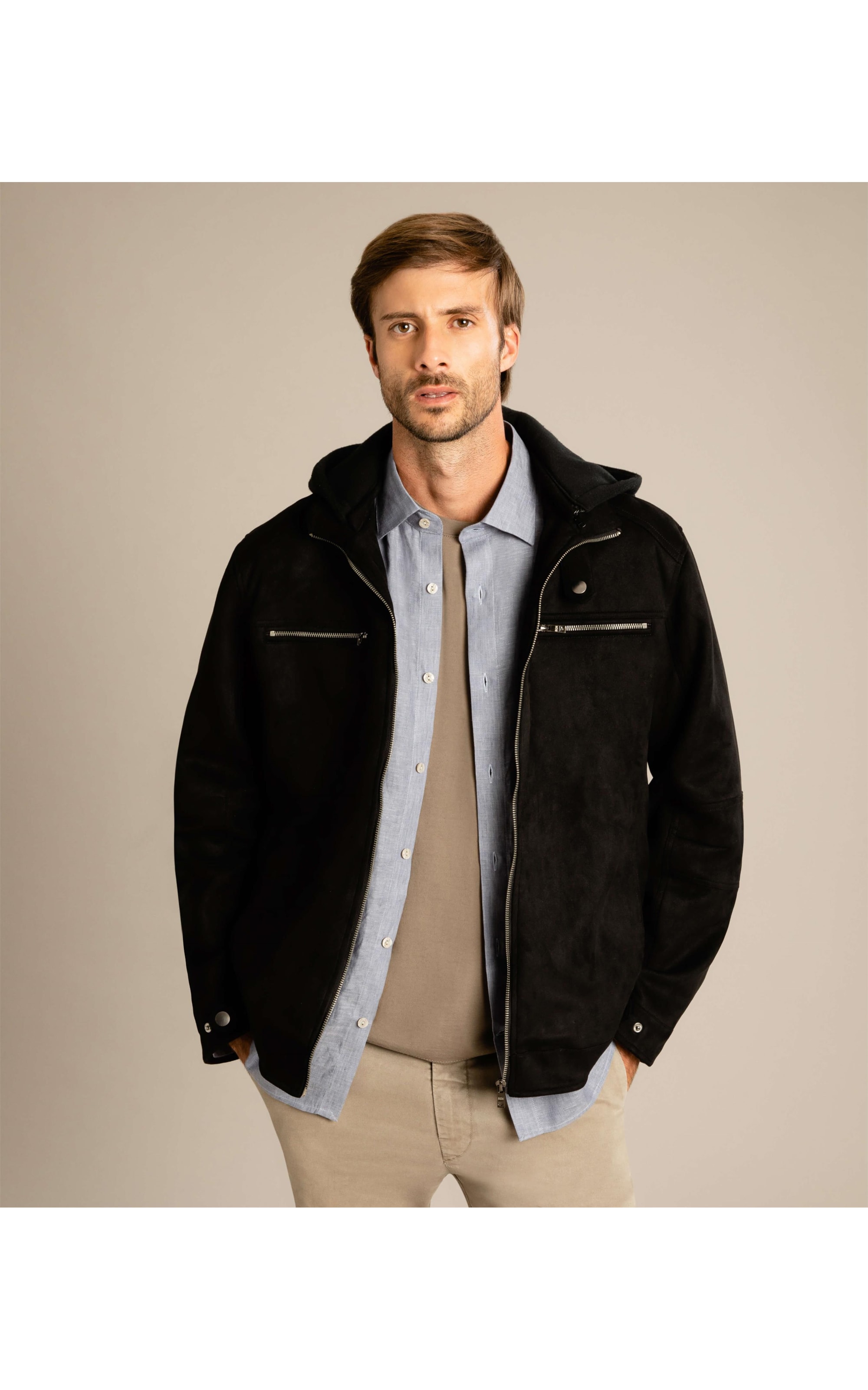 Jaqueta Suede Richards Preto
