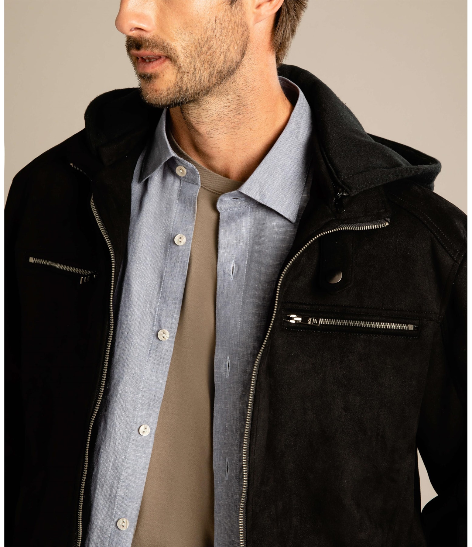 Jaqueta Suede Richards Preto