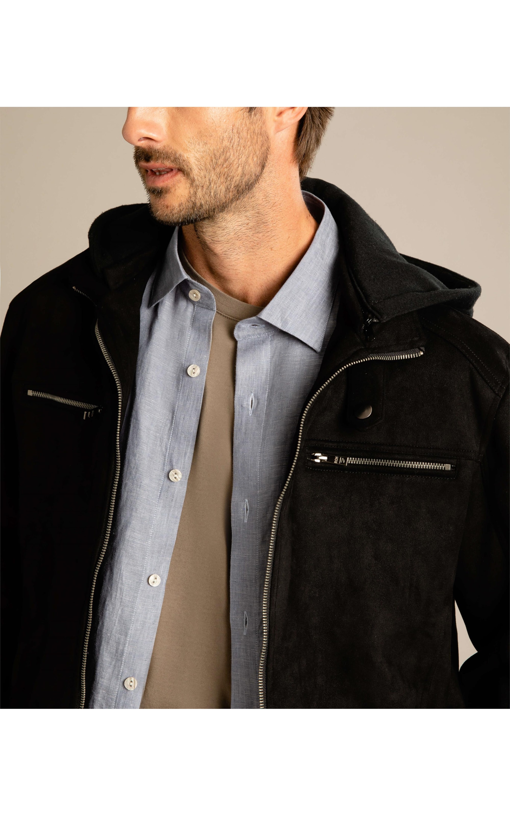 Jaqueta Suede Richards Preto