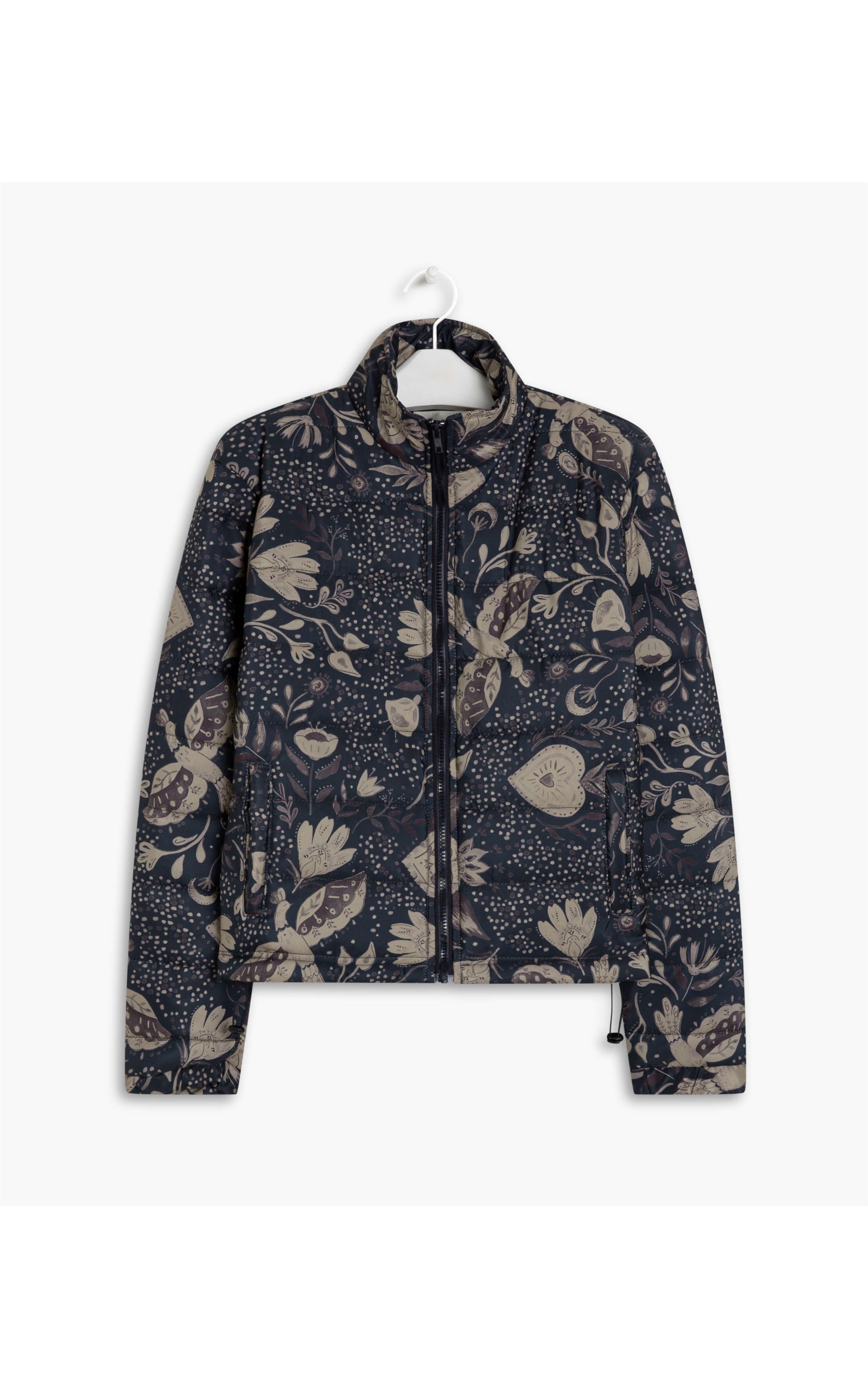 Jaqueta Suri Matelassê Estampa Corazon Dark Navy