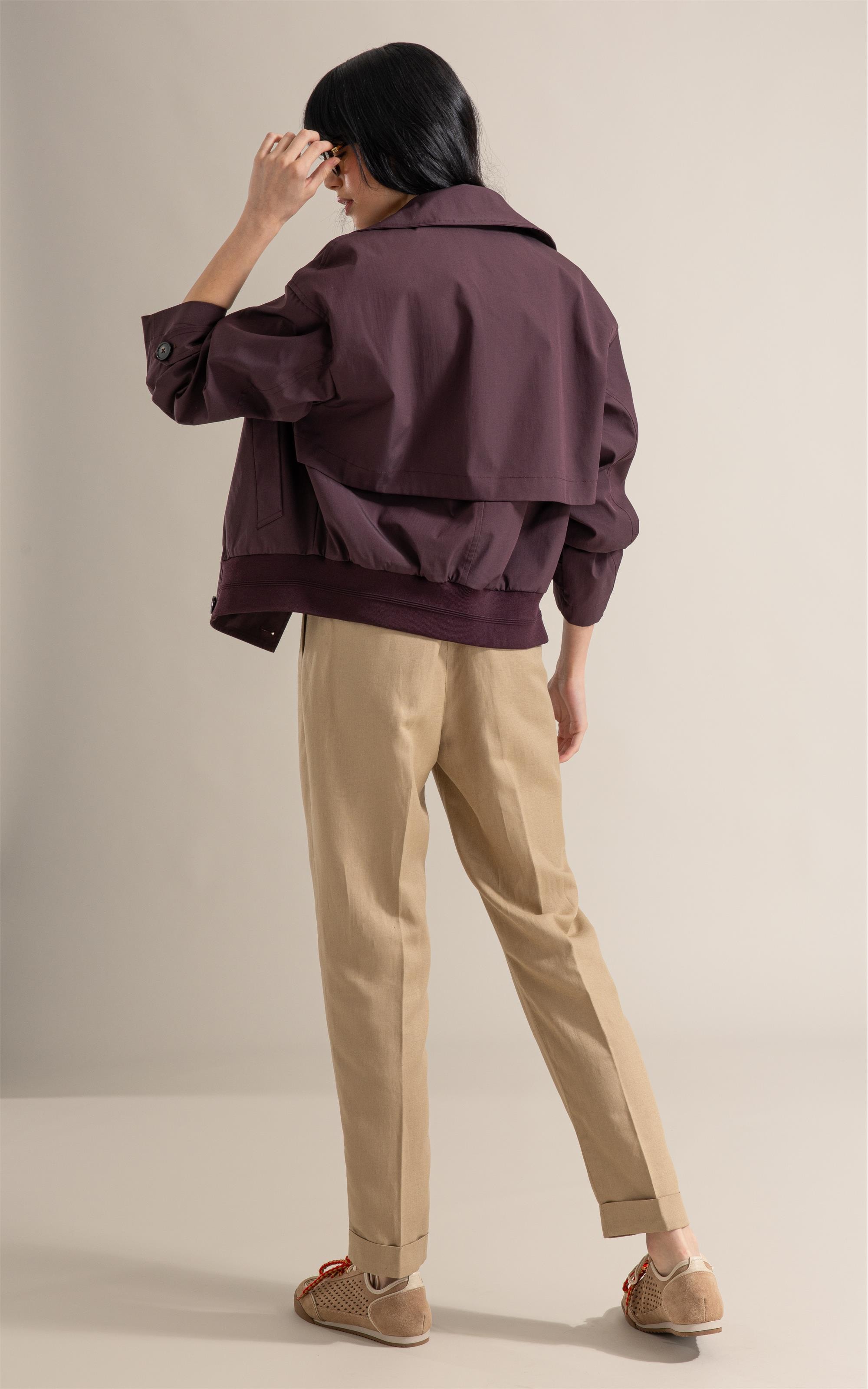 Jaqueta Tech Coat Bomber Cafe