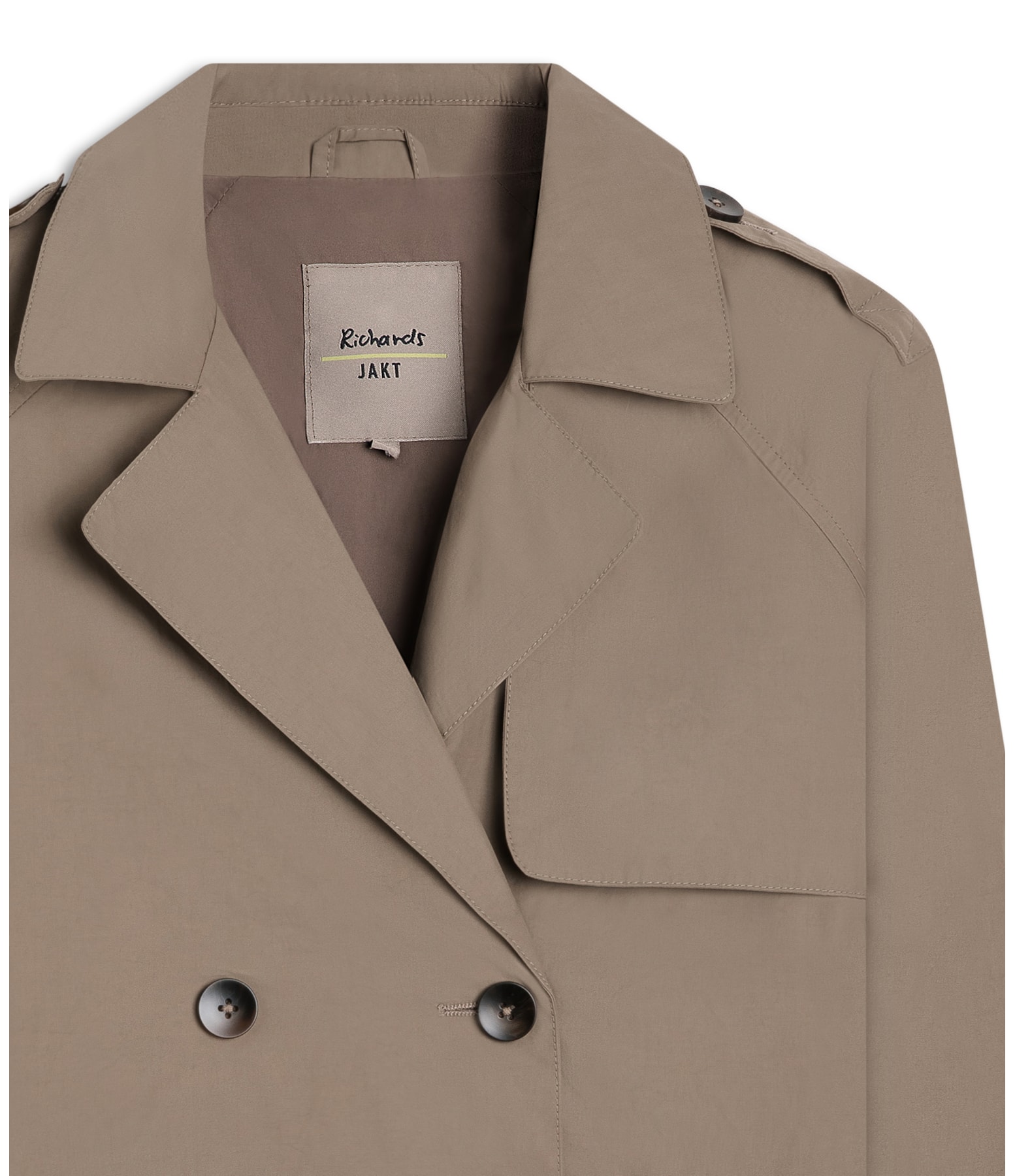  Jaqueta Trench Cotton Caqui