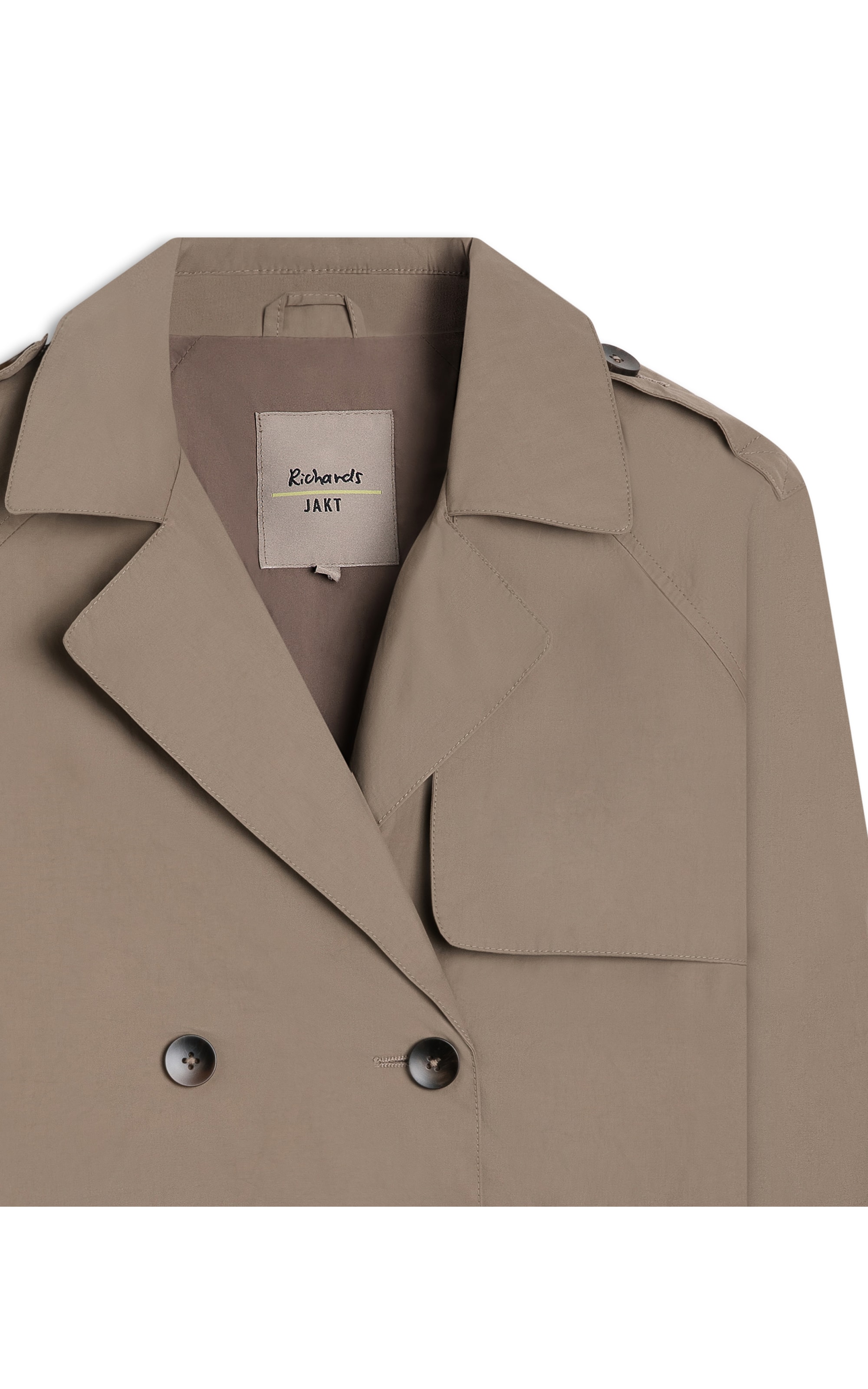  Jaqueta Trench Cotton Caqui