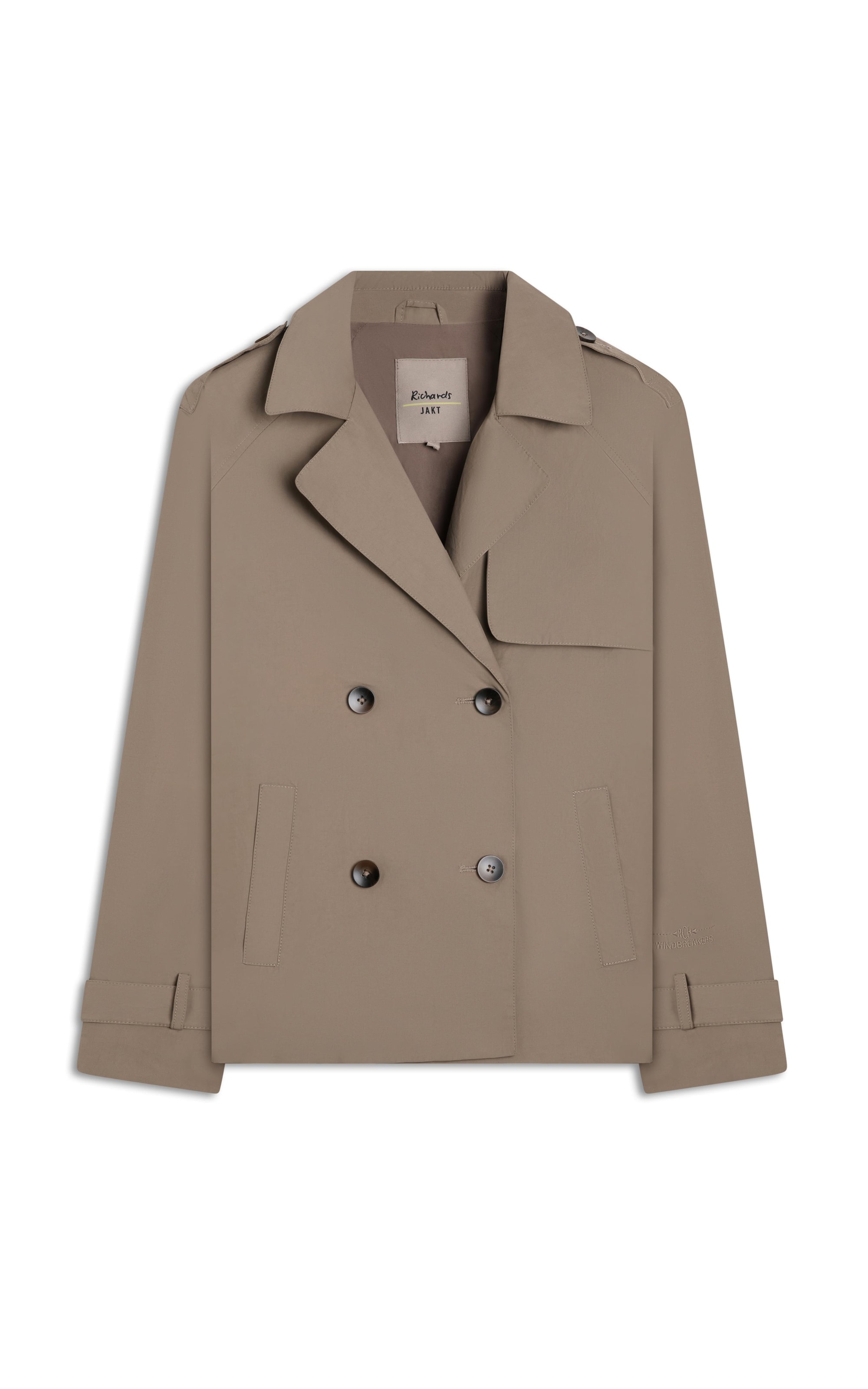  Jaqueta Trench Cotton Caqui