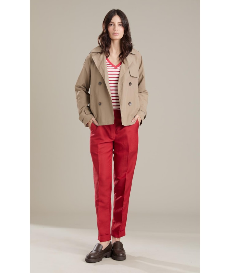  Jaqueta Trench Cotton Caqui