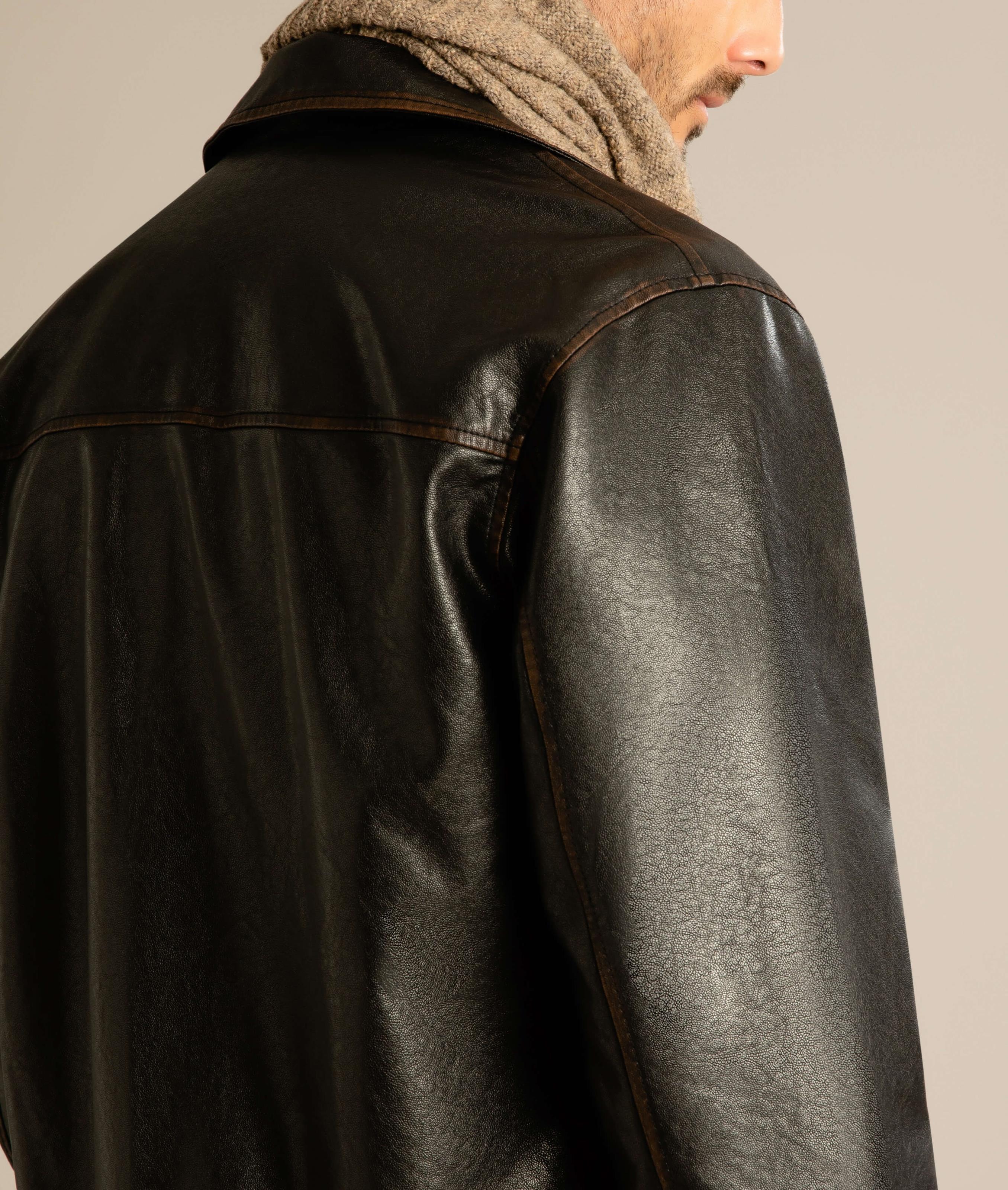 Jaqueta Vegan Leather Aviator Cafe