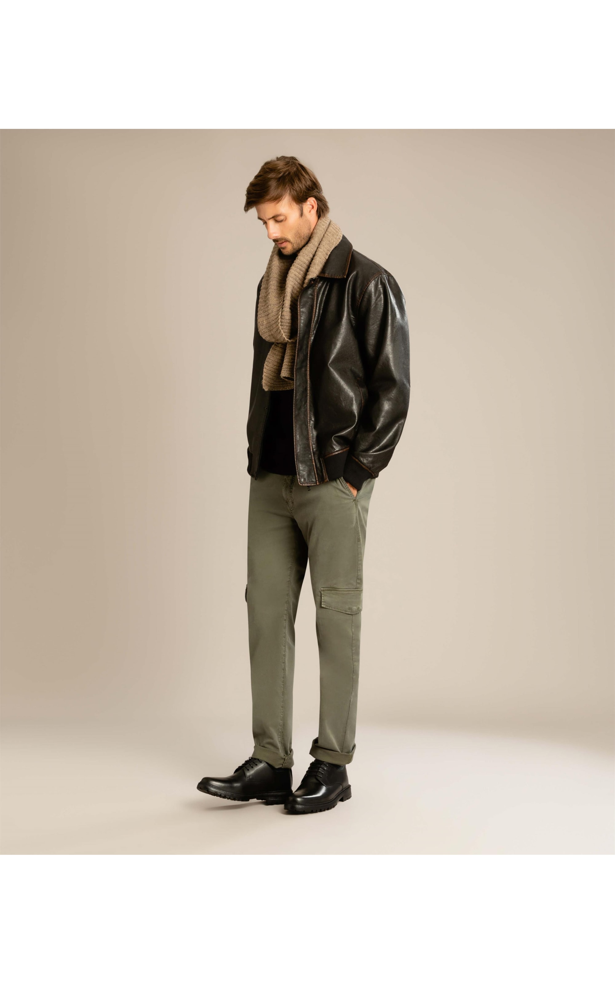 Jaqueta Vegan Leather Aviator Cafe