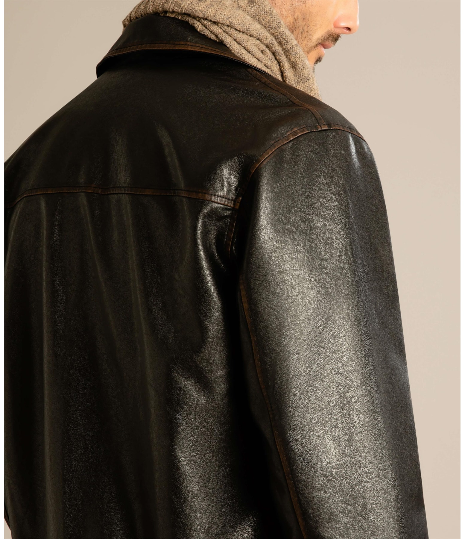 Jaqueta Vegan Leather Aviator Cafe