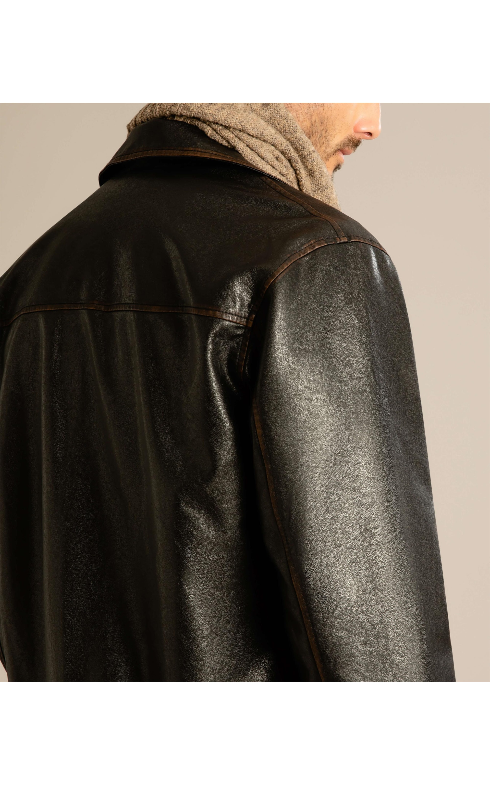 Jaqueta Vegan Leather Aviator Cafe