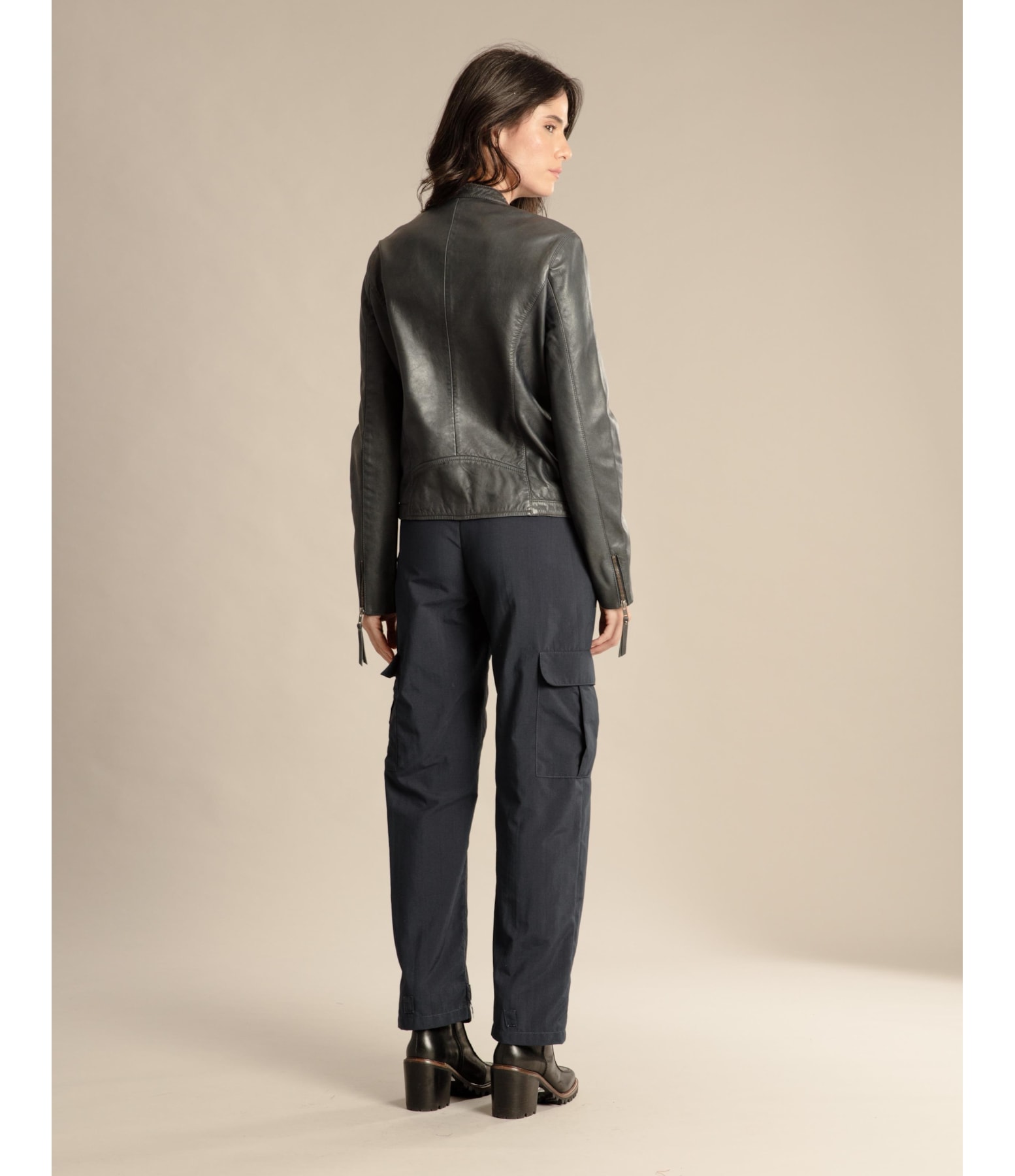 Jaqueta Vegas Leather Dark Navy