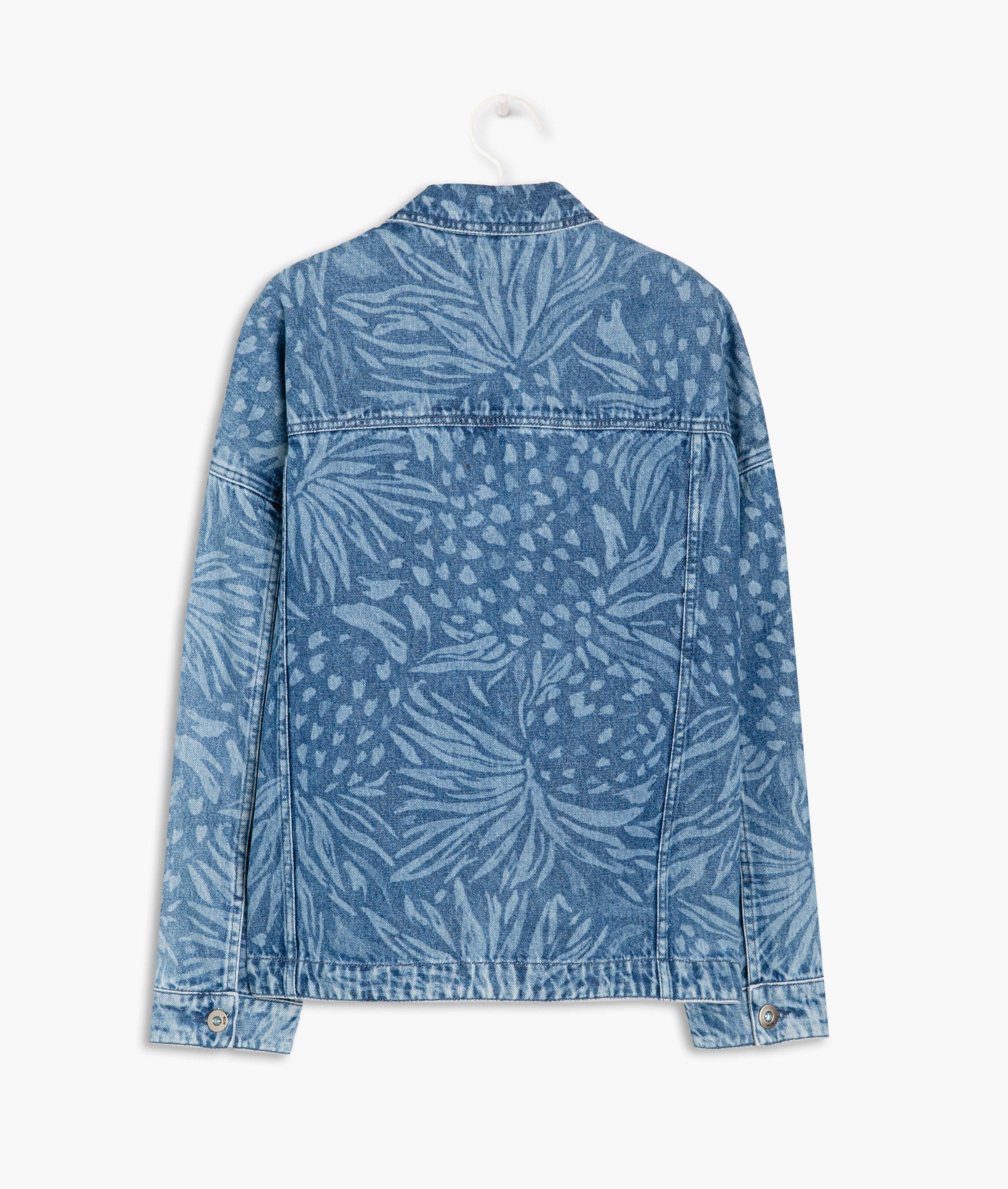 Jaqueta Vintage Denim Pineapple Lav.Estampa Laser