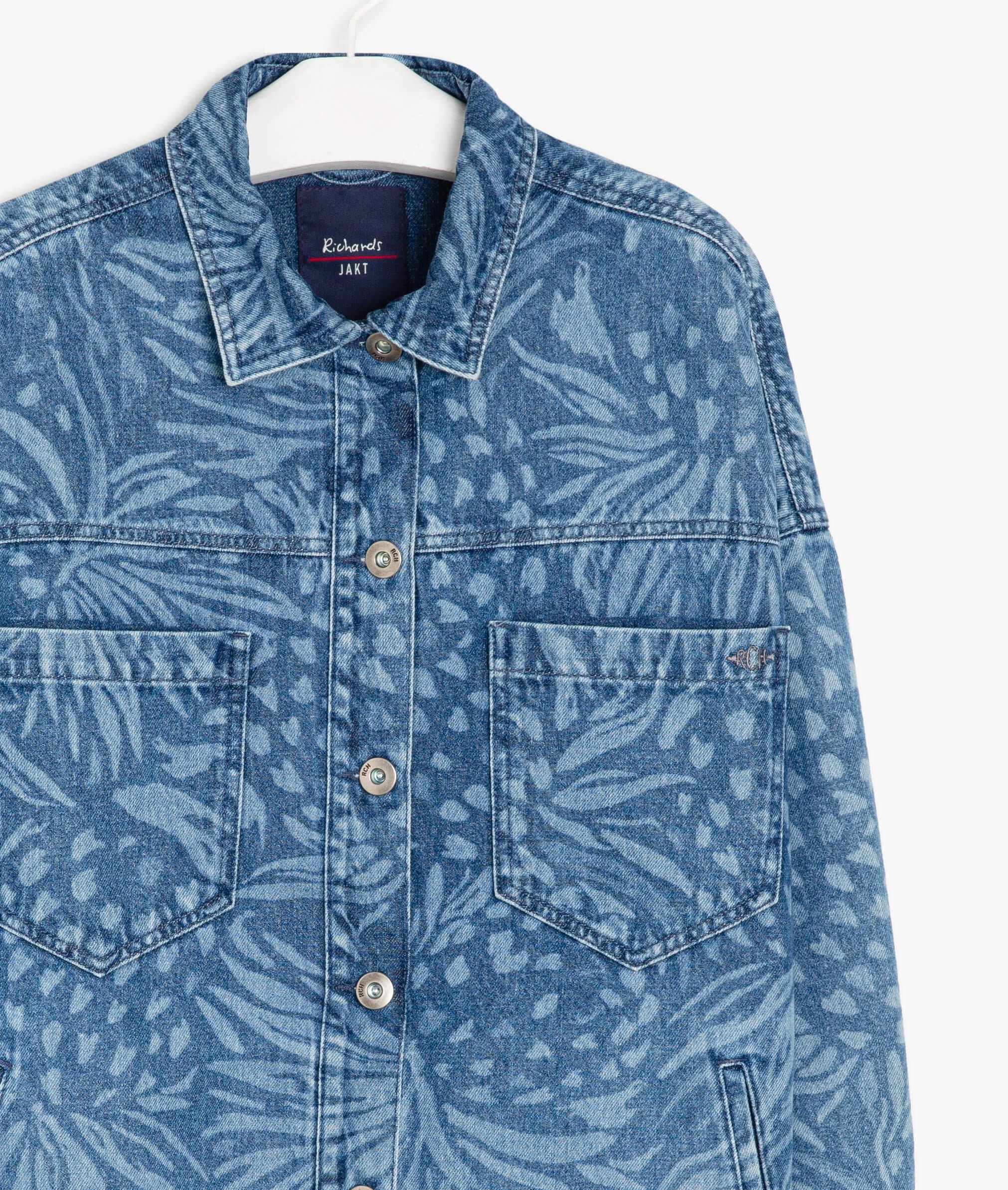 Jaqueta Vintage Denim Pineapple Lav.Estampa Laser