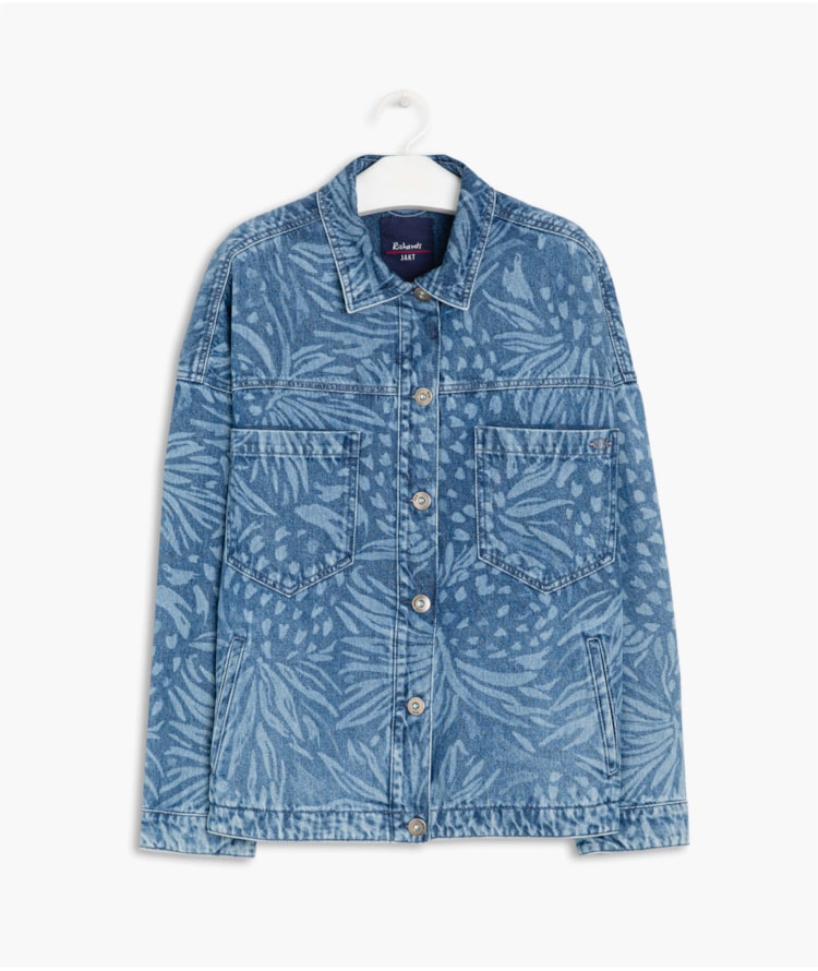 Jaqueta Vintage Denim Pineapple Lav.Estampa Laser