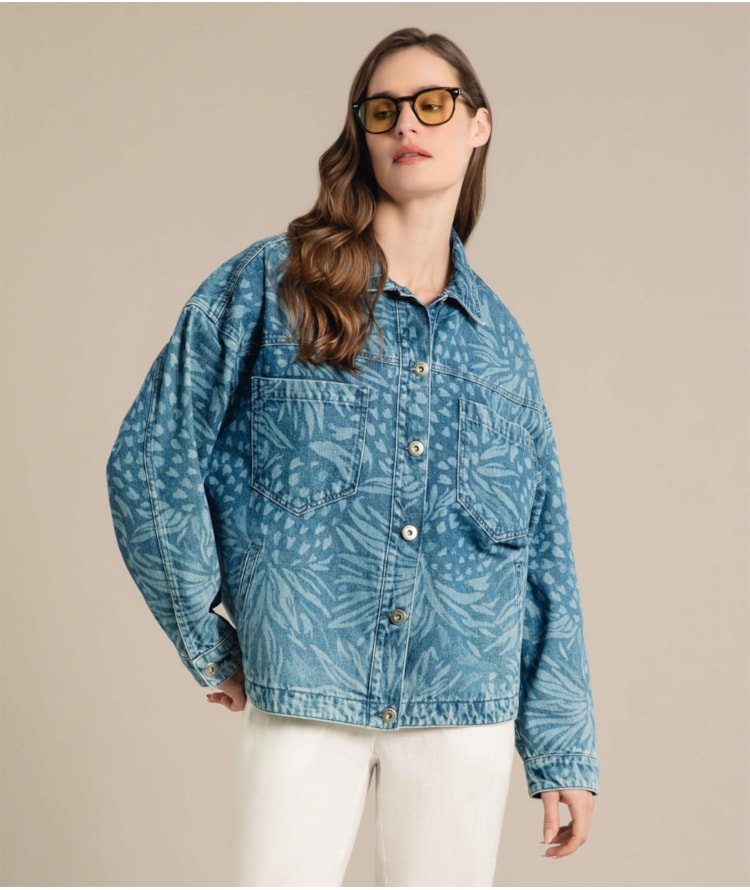 Jaqueta Vintage Denim Pineapple Lav.Estampa Laser